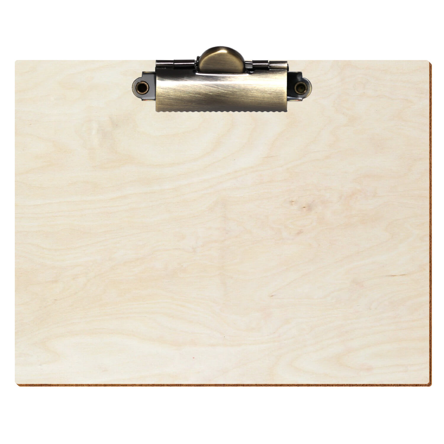 Klemmbrett Standardform Birke natur A6 querkant Zahnklemme antik