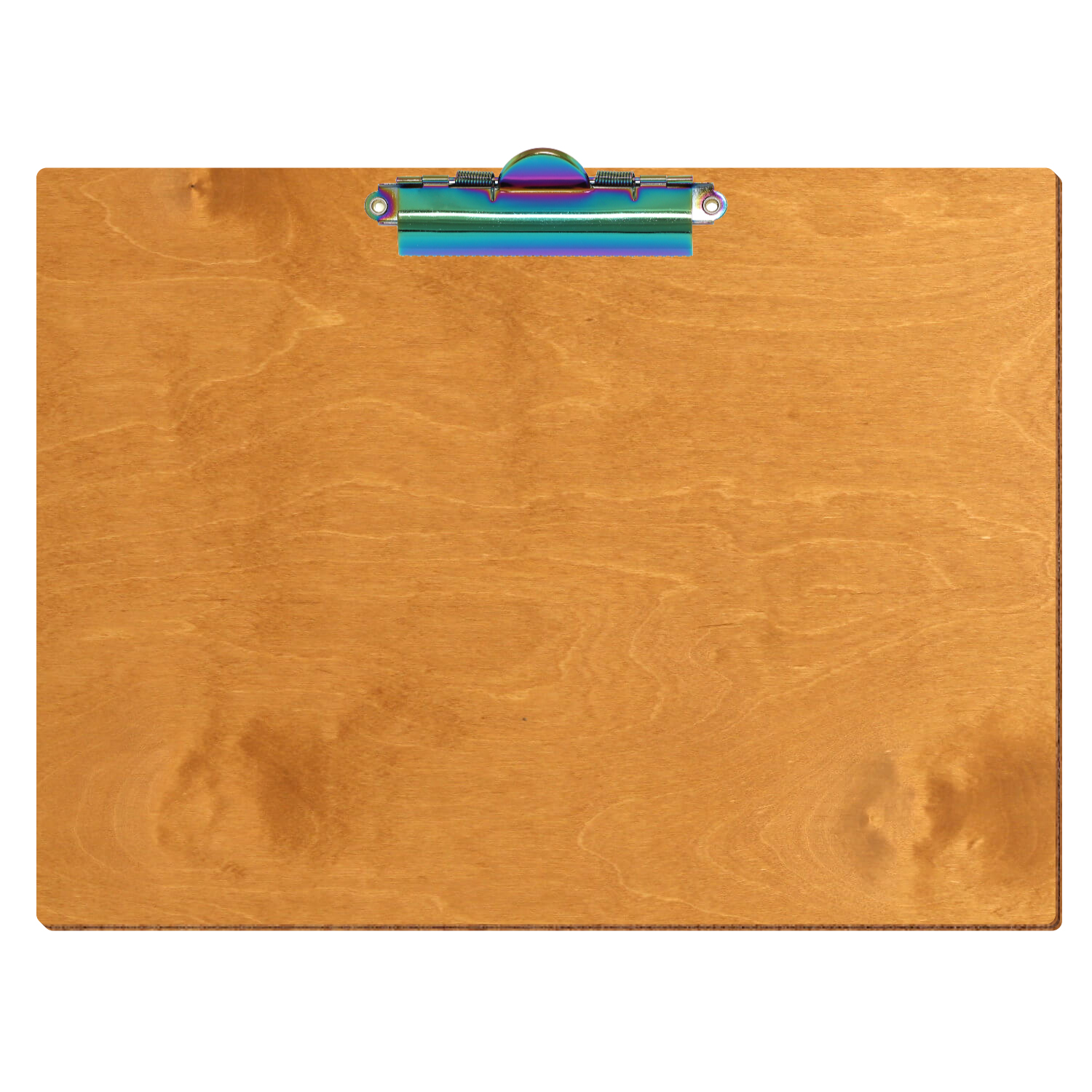 Klemmbrett Standardform Birnbaum A4 querkant Zahnklemme Regenbogen
