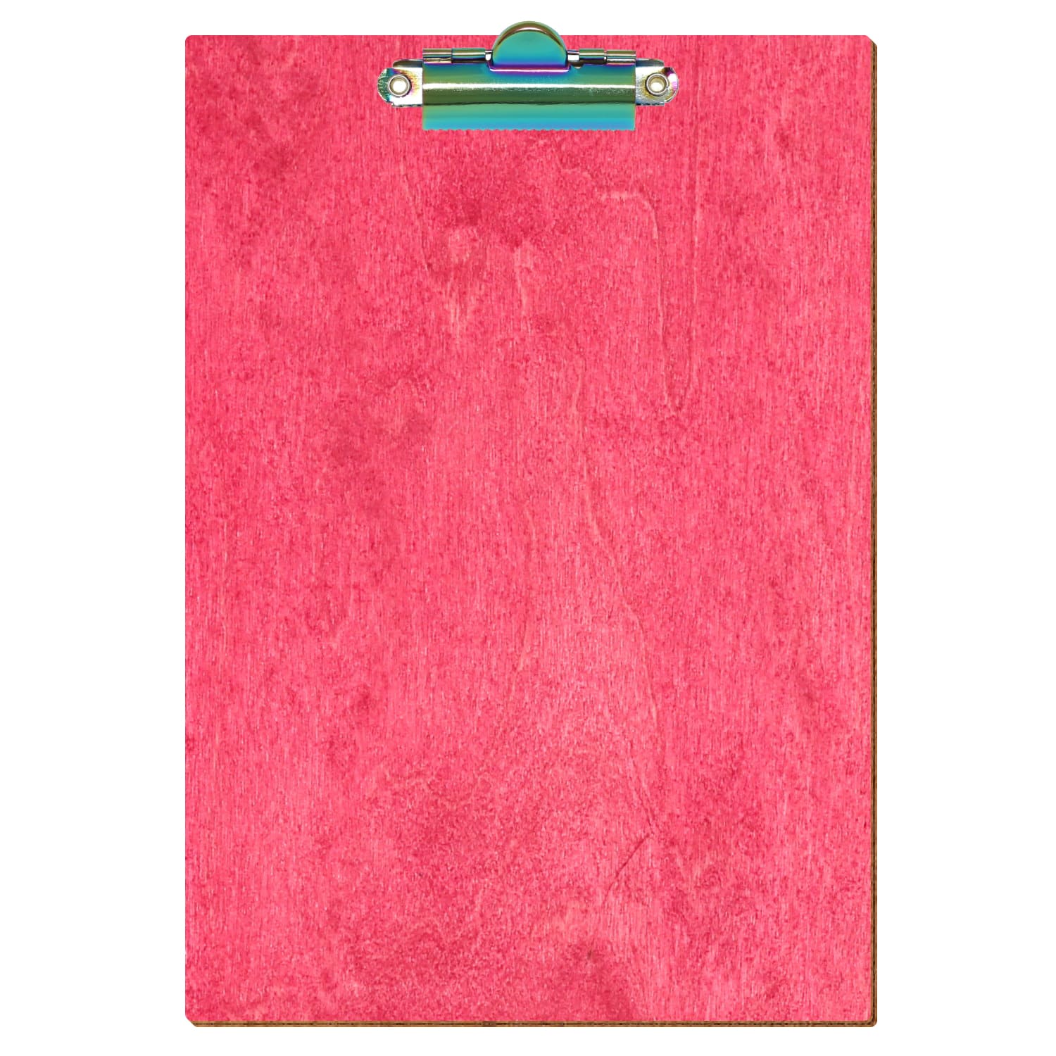 Klemmbrett Standardform Dunkelpink A5 hochkant Zahnklemme Regenbogen