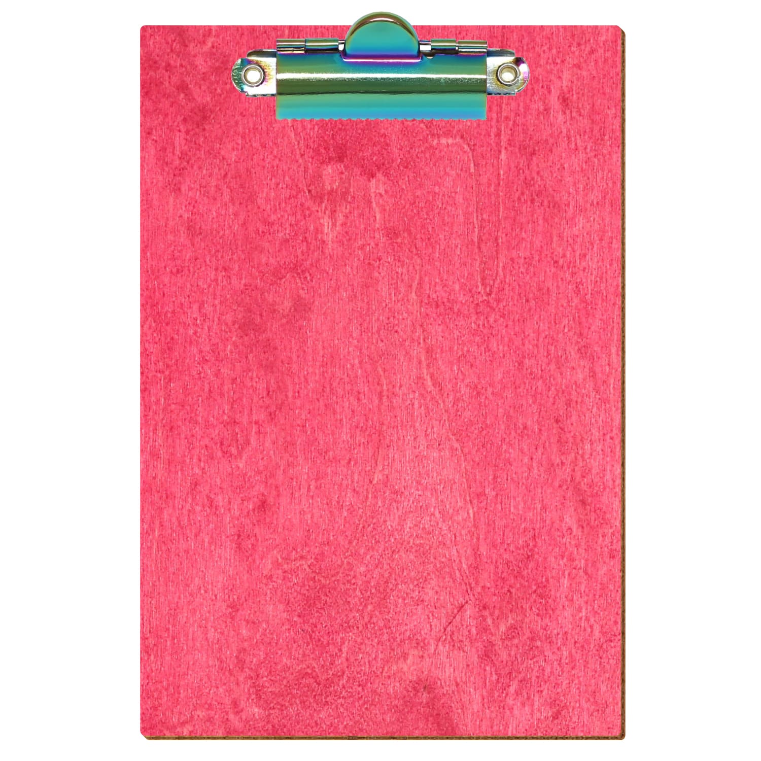 Klemmbrett Standardform Dunkelpink A6 hochkant Zahnklemme Regenbogen