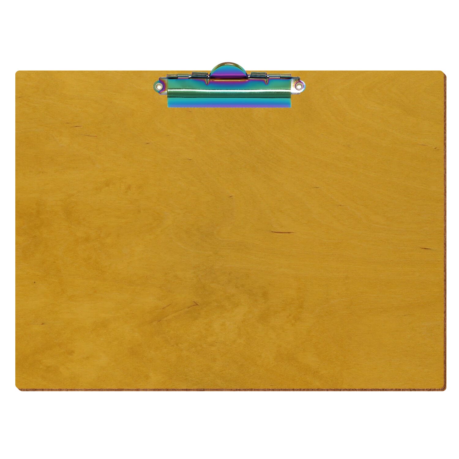 Klemmbrett Standardform Eiche hell A4 querkant Zahnklemme Regenbogen