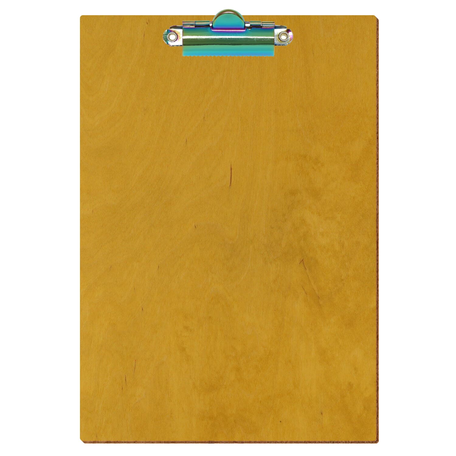 Klemmbrett Standardform Eiche hell A5 hochkant Zahnklemme Regenbogen