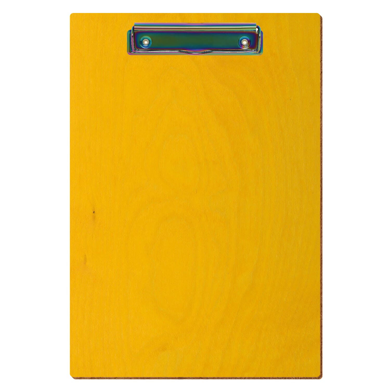 Klemmbrett Standardform Gelb A4 hochkant Bügelklemme Regenbogen