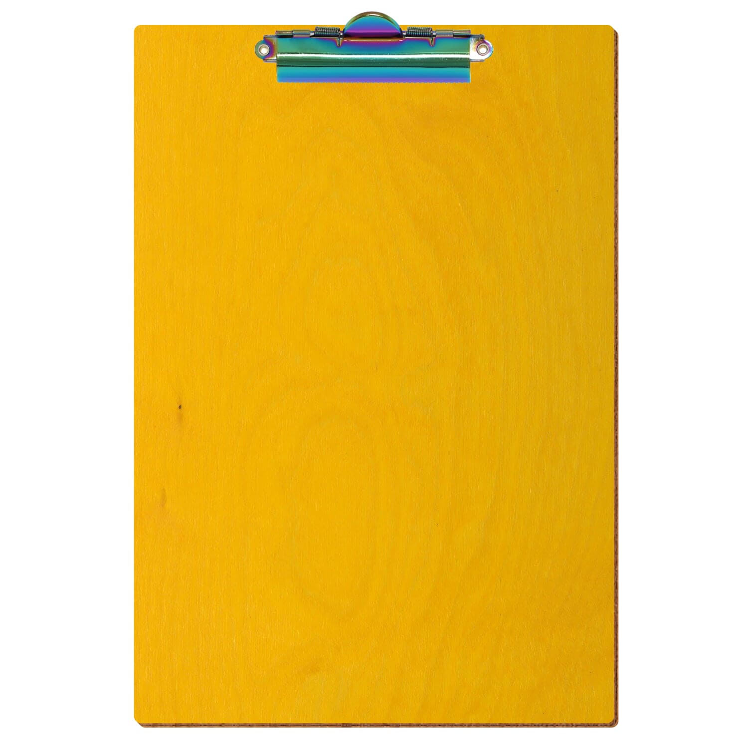 Klemmbrett Standardform Gelb A4 hochkant Zahnklemme Regenbogen