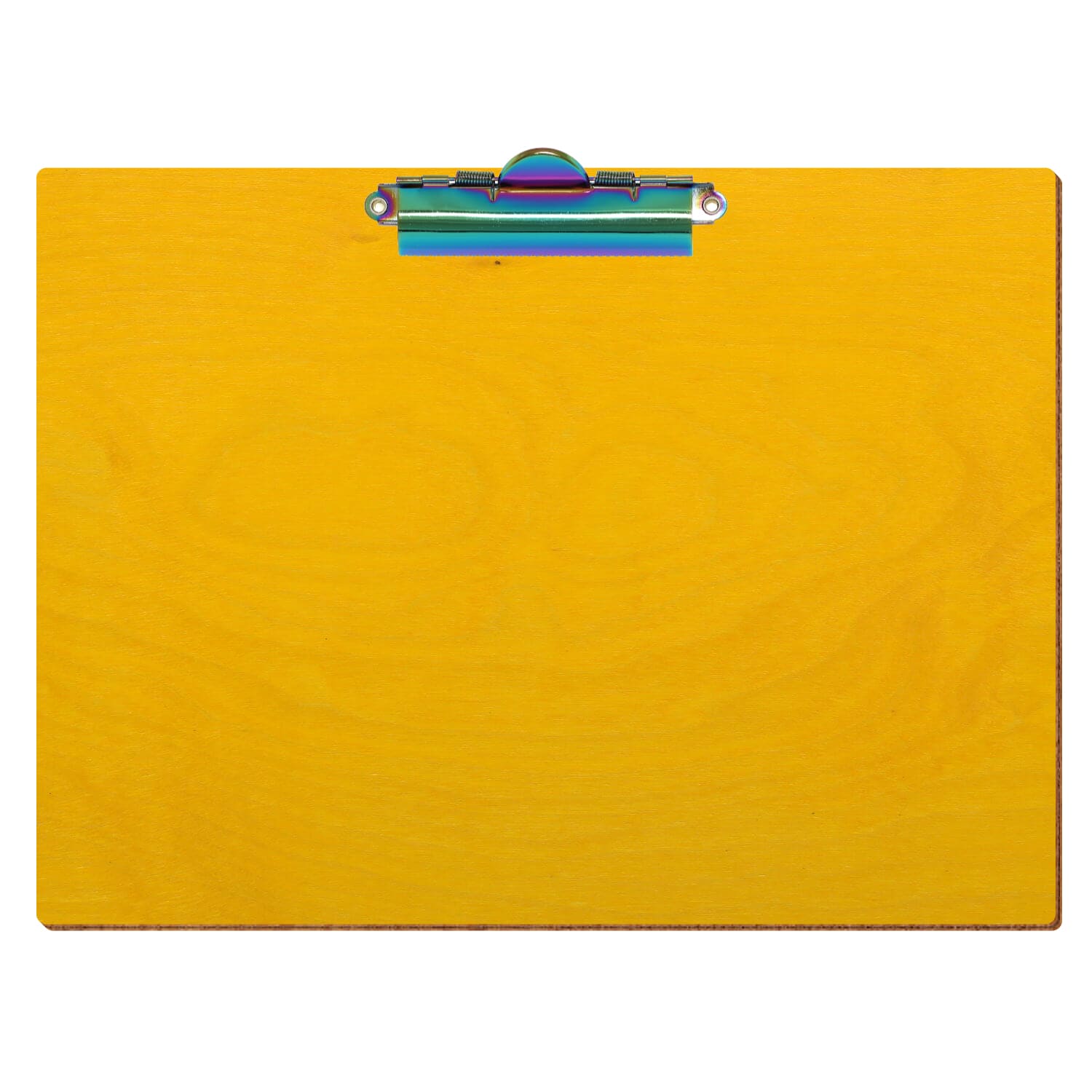 Klemmbrett Standardform Gelb A4 querkant Zahnklemme Regenbogen
