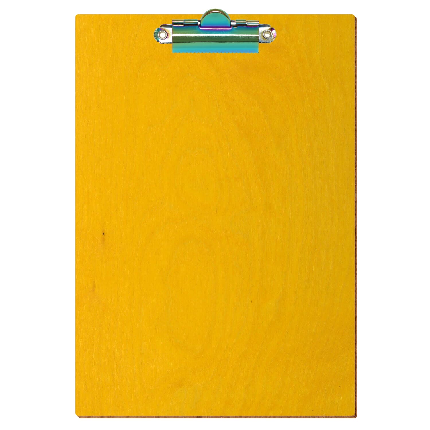 Klemmbrett Standardform Gelb A5 hochkant Zahnklemme Regenbogen
