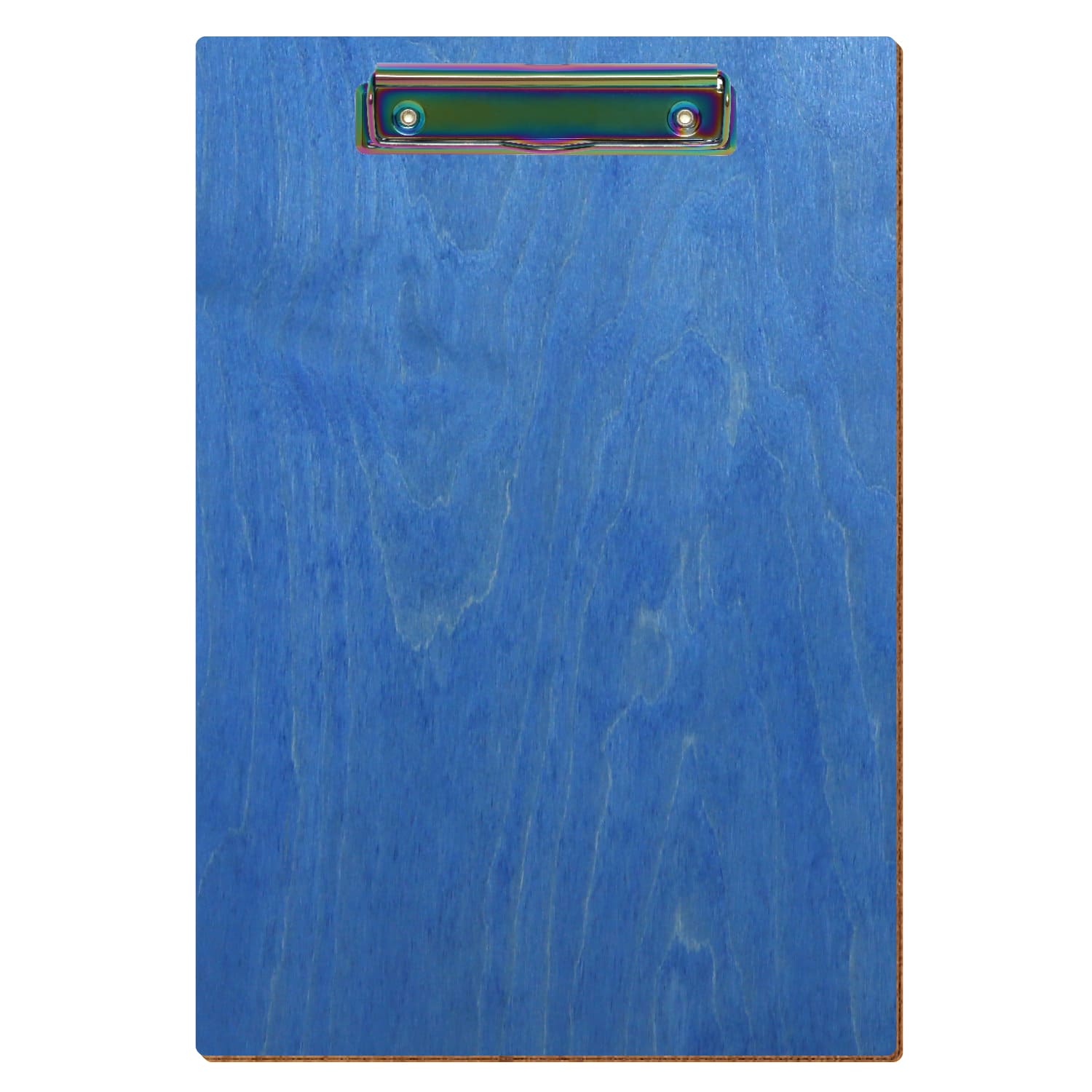 Klemmbrett Standardform Kornblumenblau A4 hochkant Bügelklemme Regenbogen