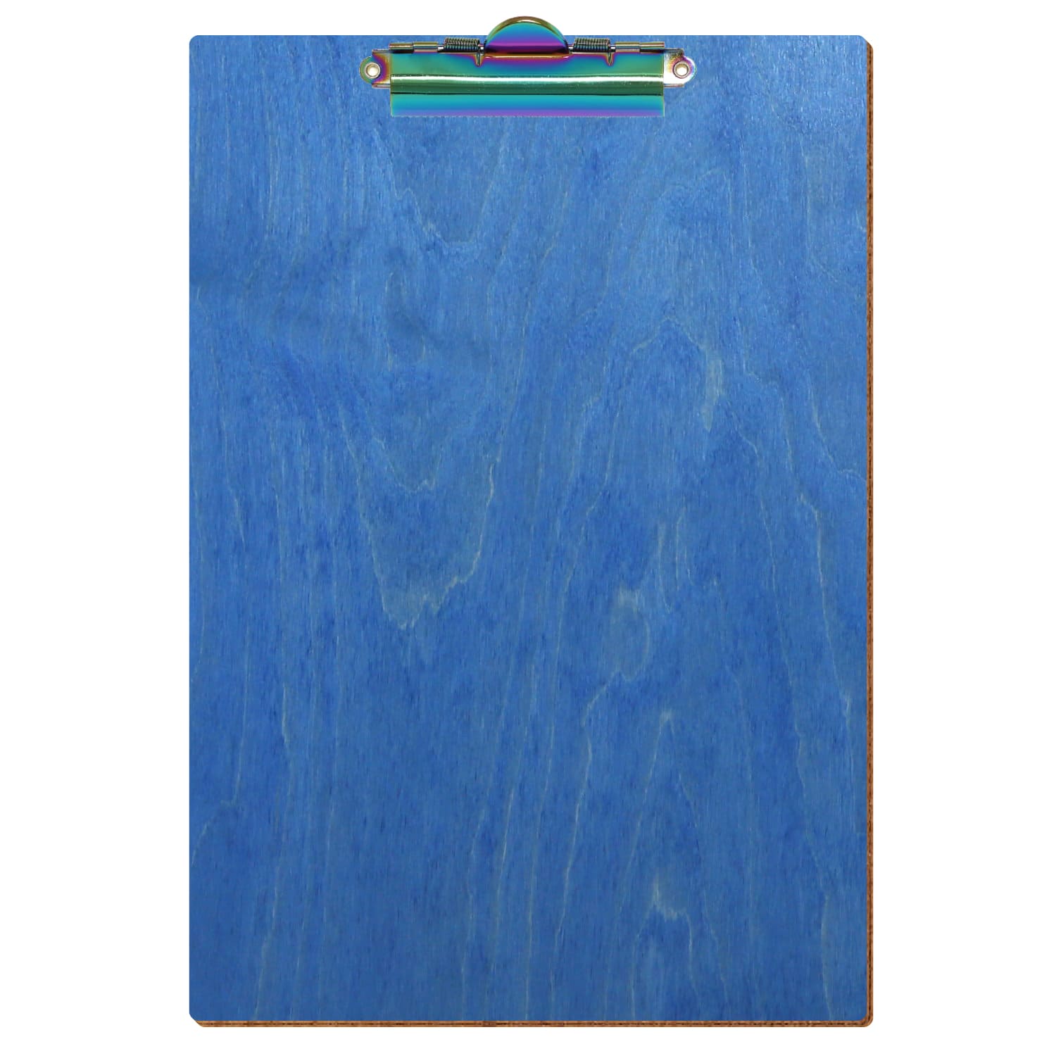 Klemmbrett Standardform Kornblumenblau A4 hochkant Zahnklemme Regenbogen