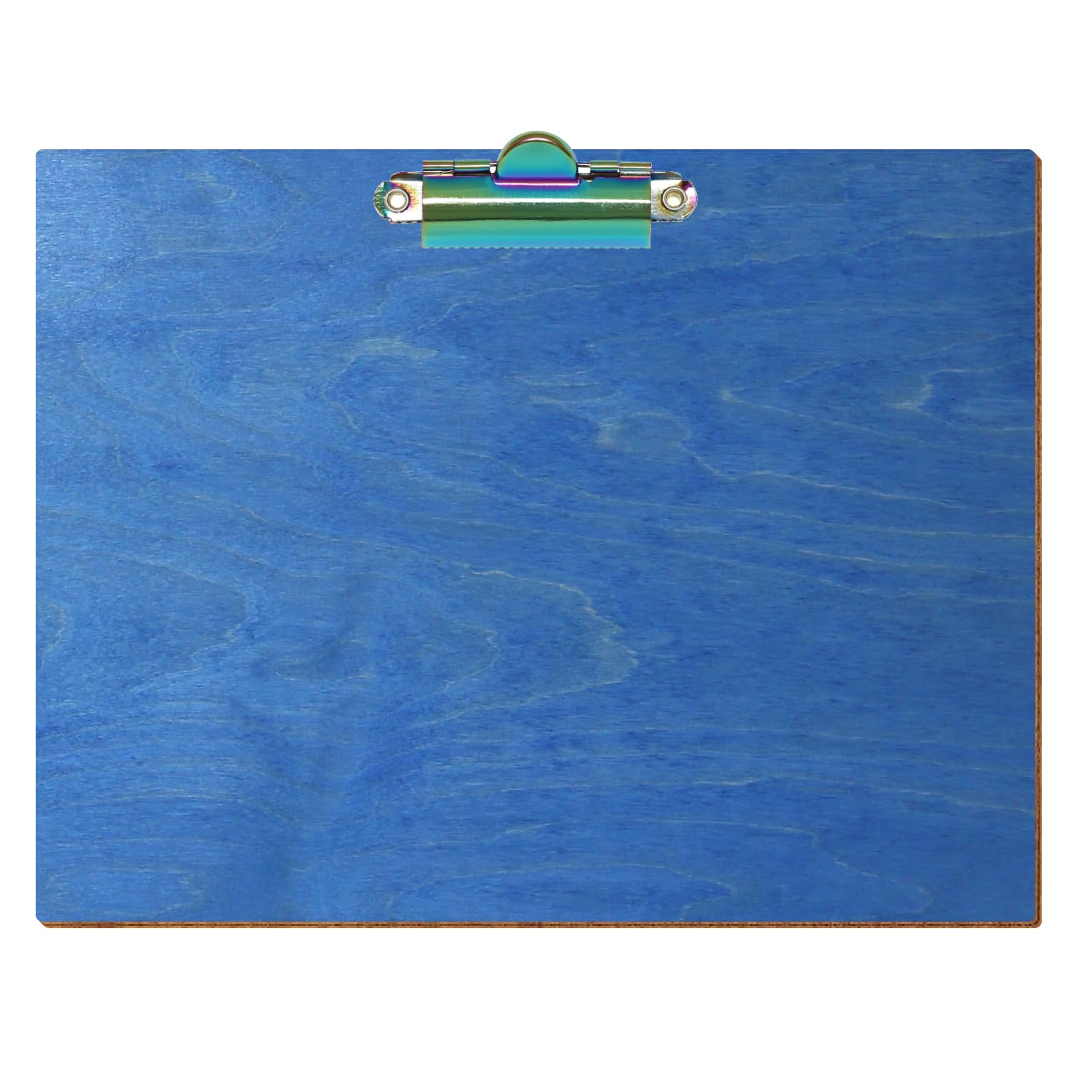 Klemmbrett Standardform Kornblumenblau A5 querkant Zahnklemme Regenbogen