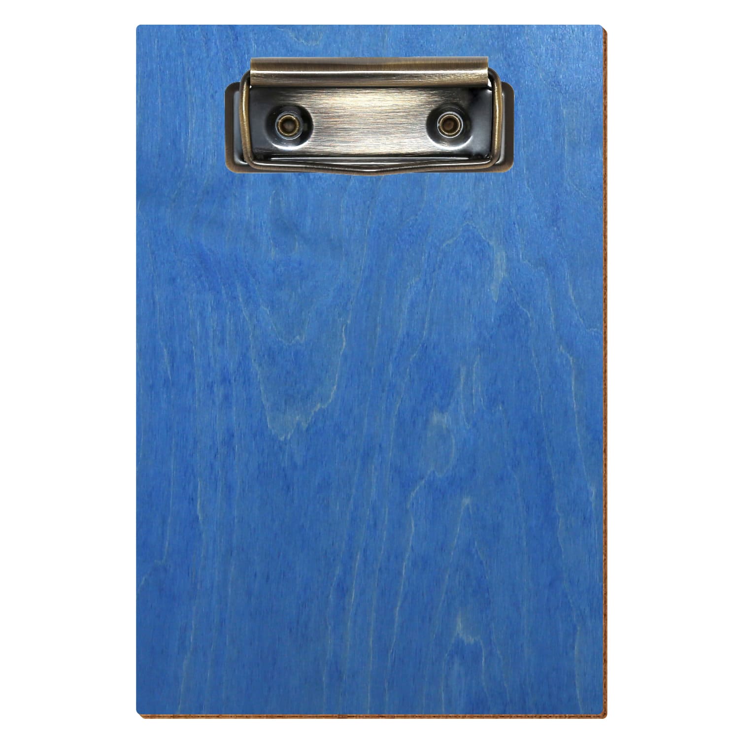 Klemmbrett Standardform Kornblumenblau A6 hochkant Bügelklemme antik