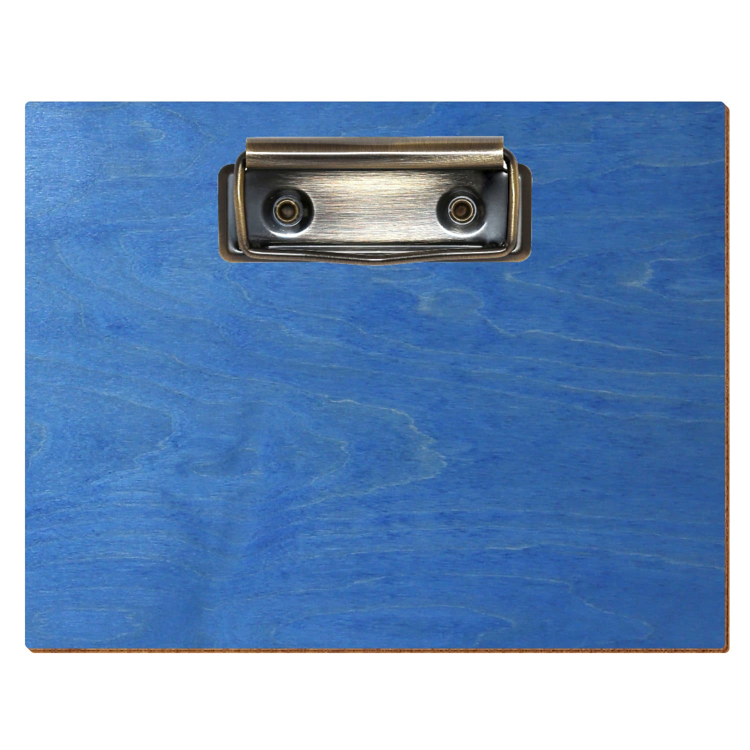Klemmbrett Standardform Kornblumenblau A6 querkant Bügelklemme antik