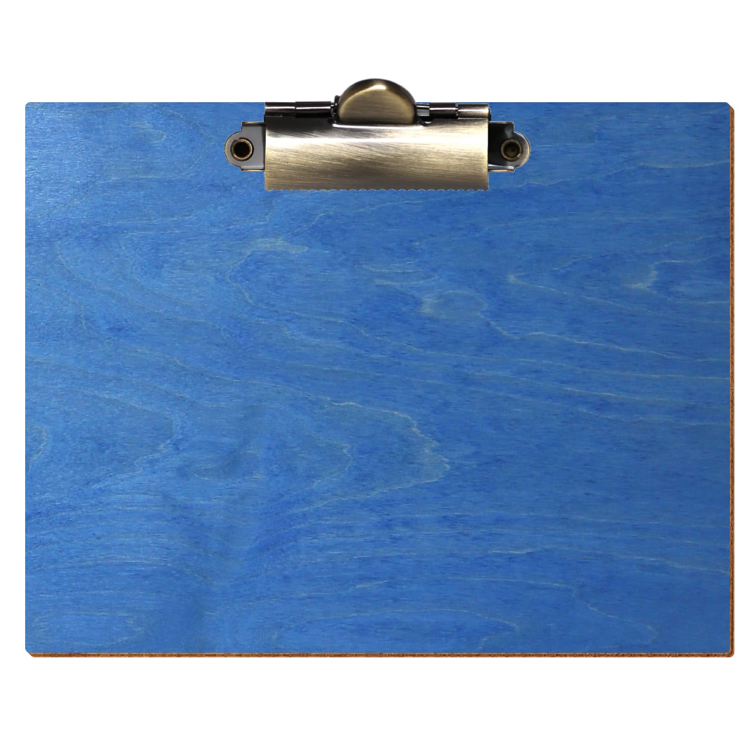 Klemmbrett Standardform Kornblumenblau A6 querkant Zahnklemme antik