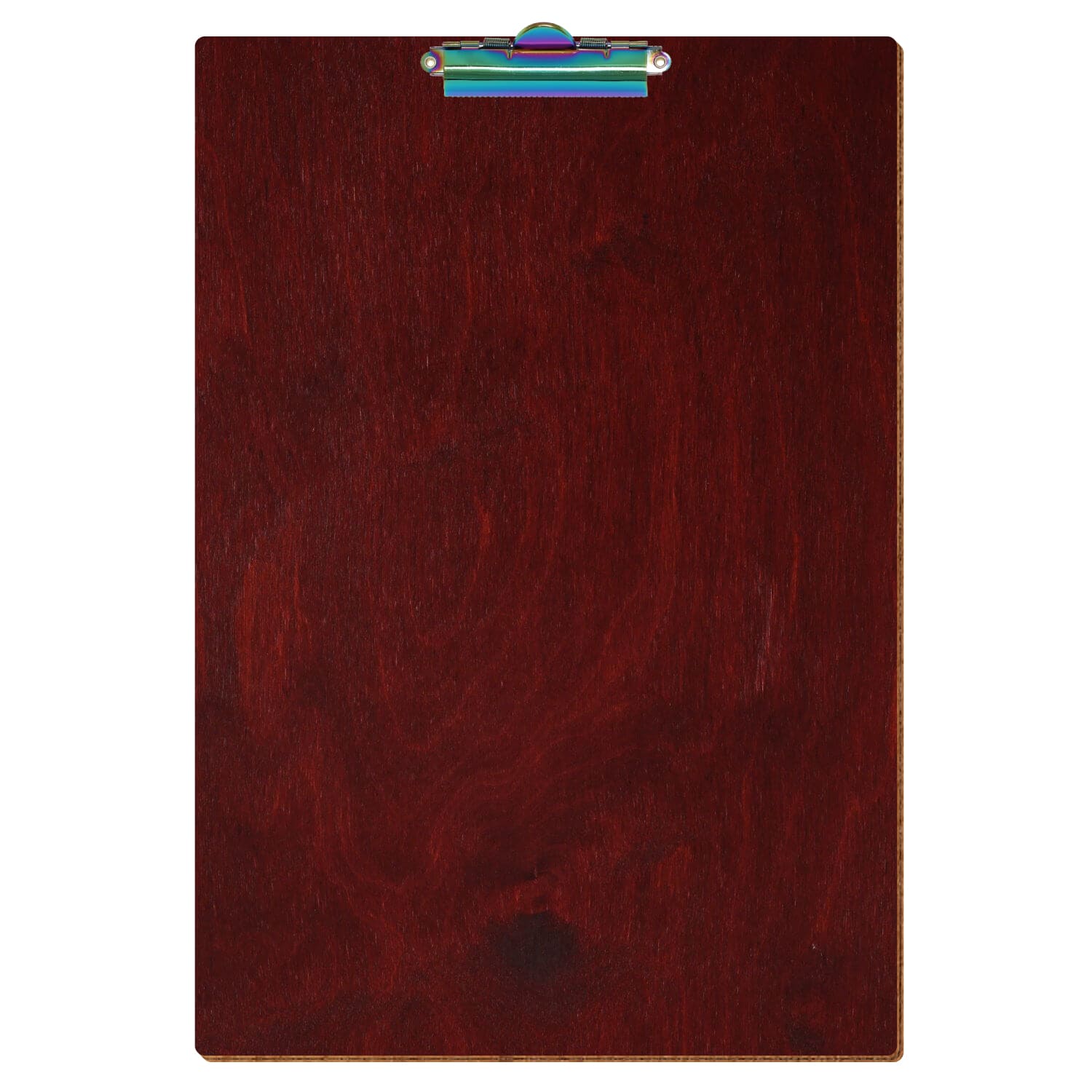 Klemmbrett Standardform Mahagoni A3 hochkant Zahnklemme Regenbogen