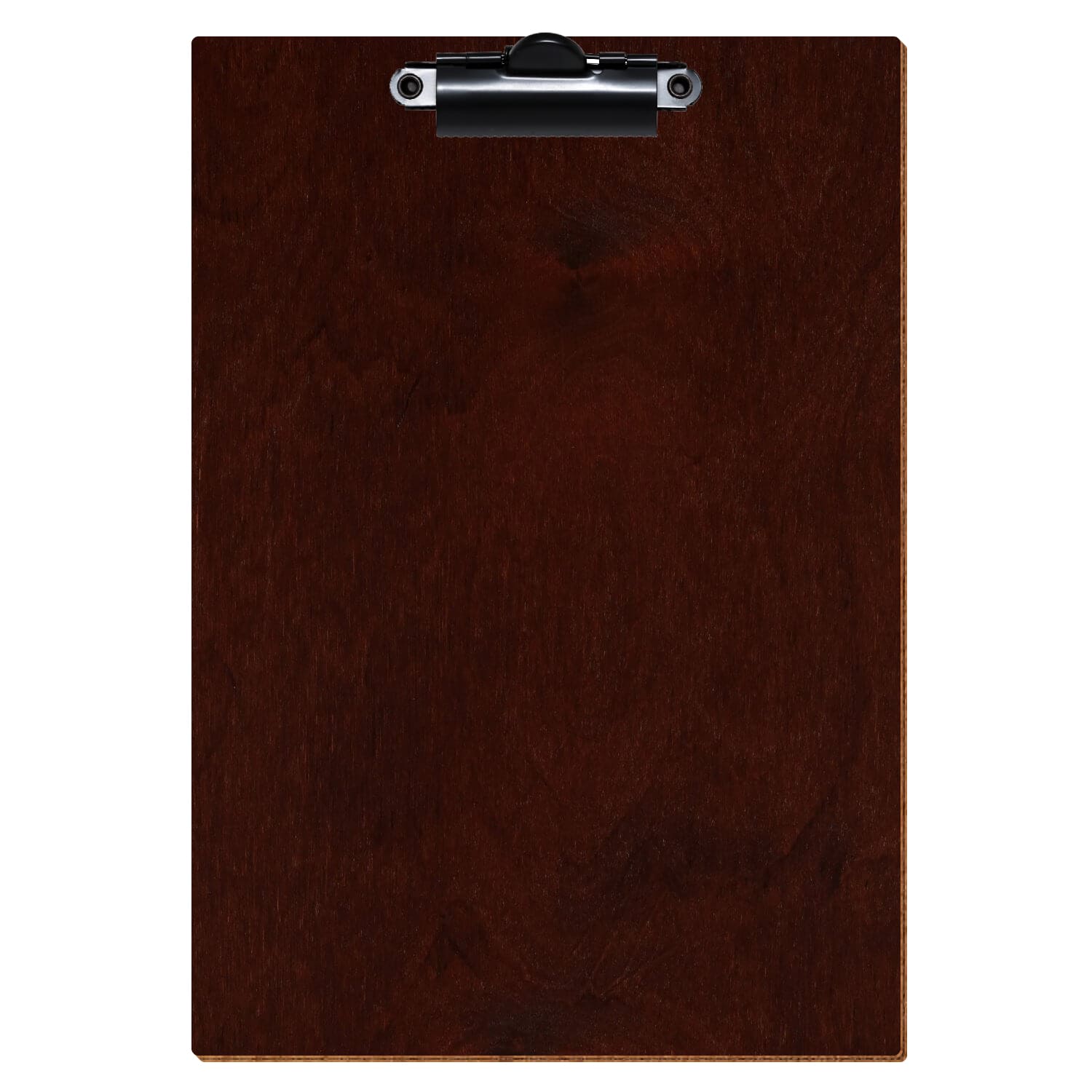 Klemmbrett Standardform Nussbaum dunkel A5 hochkant Zahnklemme schwarz