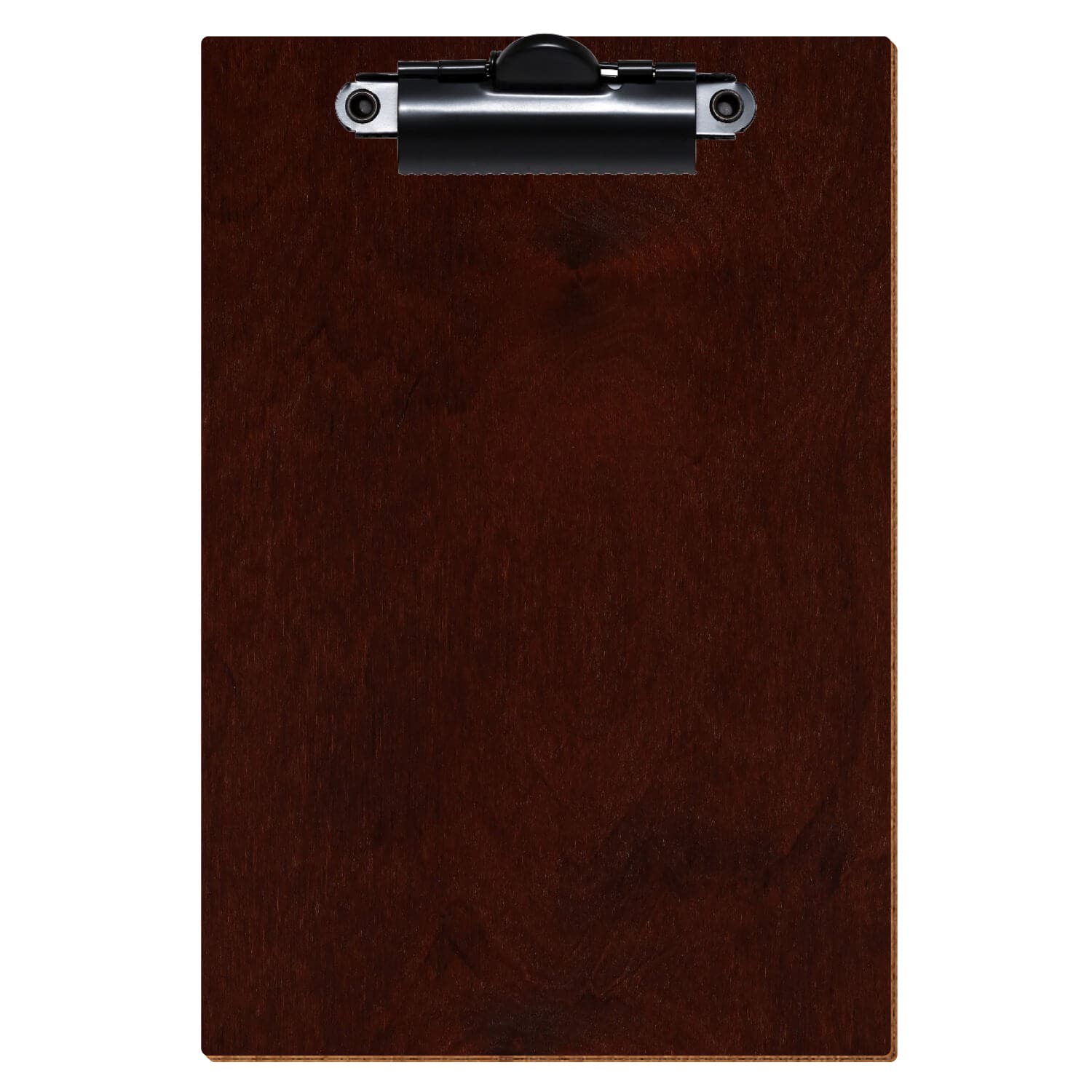 Klemmbrett Standardform Nussbaum dunkel A6 hochkant Zahnklemme schwarz