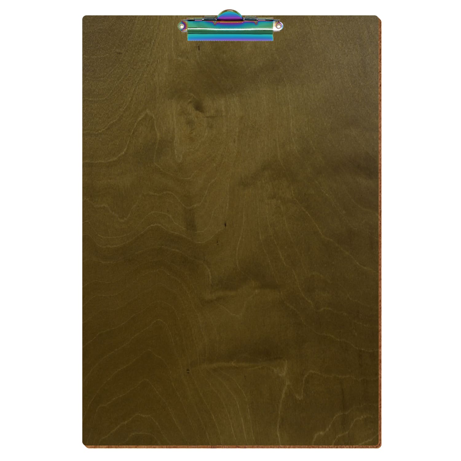 Klemmbrett Standardform Nussbaum hell A3 hochkant Zahnklemme Regenbogen