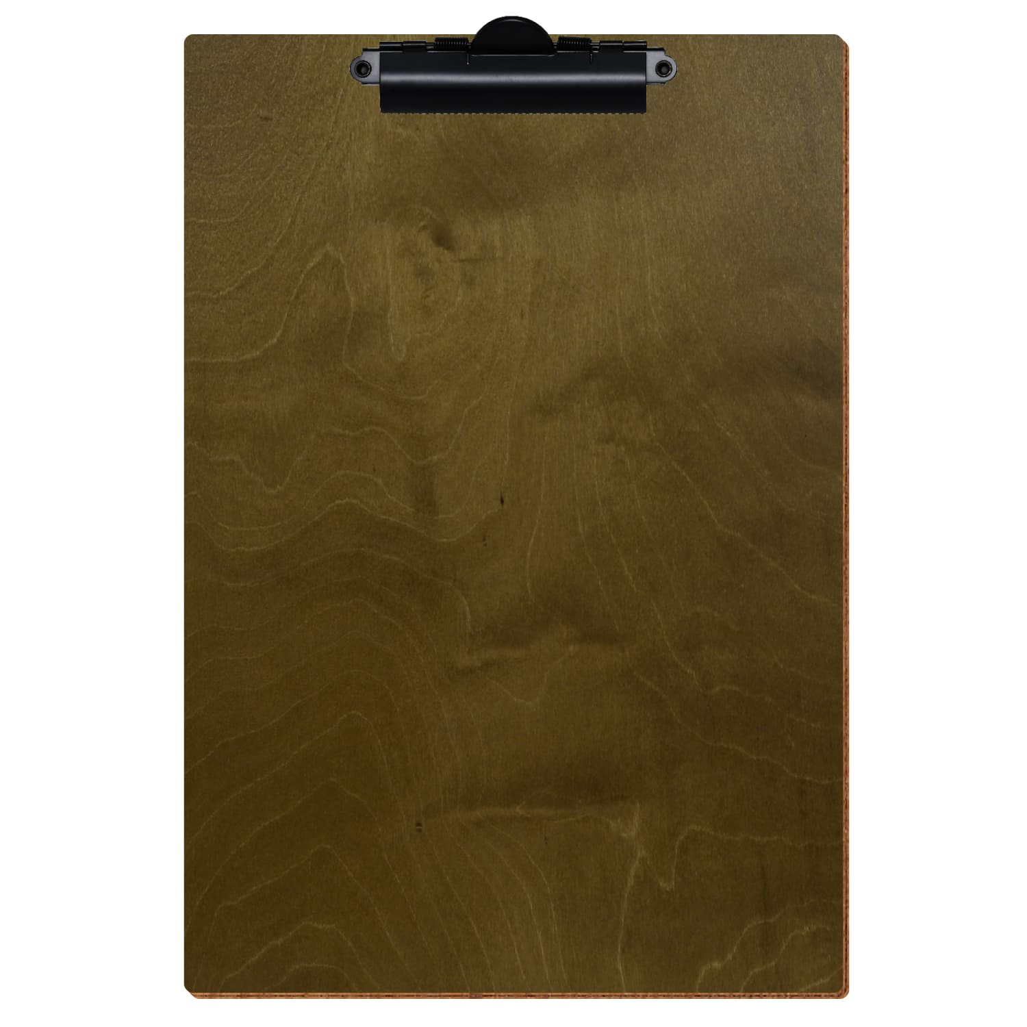 Klemmbrett Standardform Nussbaum hell A4 hochkant Zahnklemme schwarz