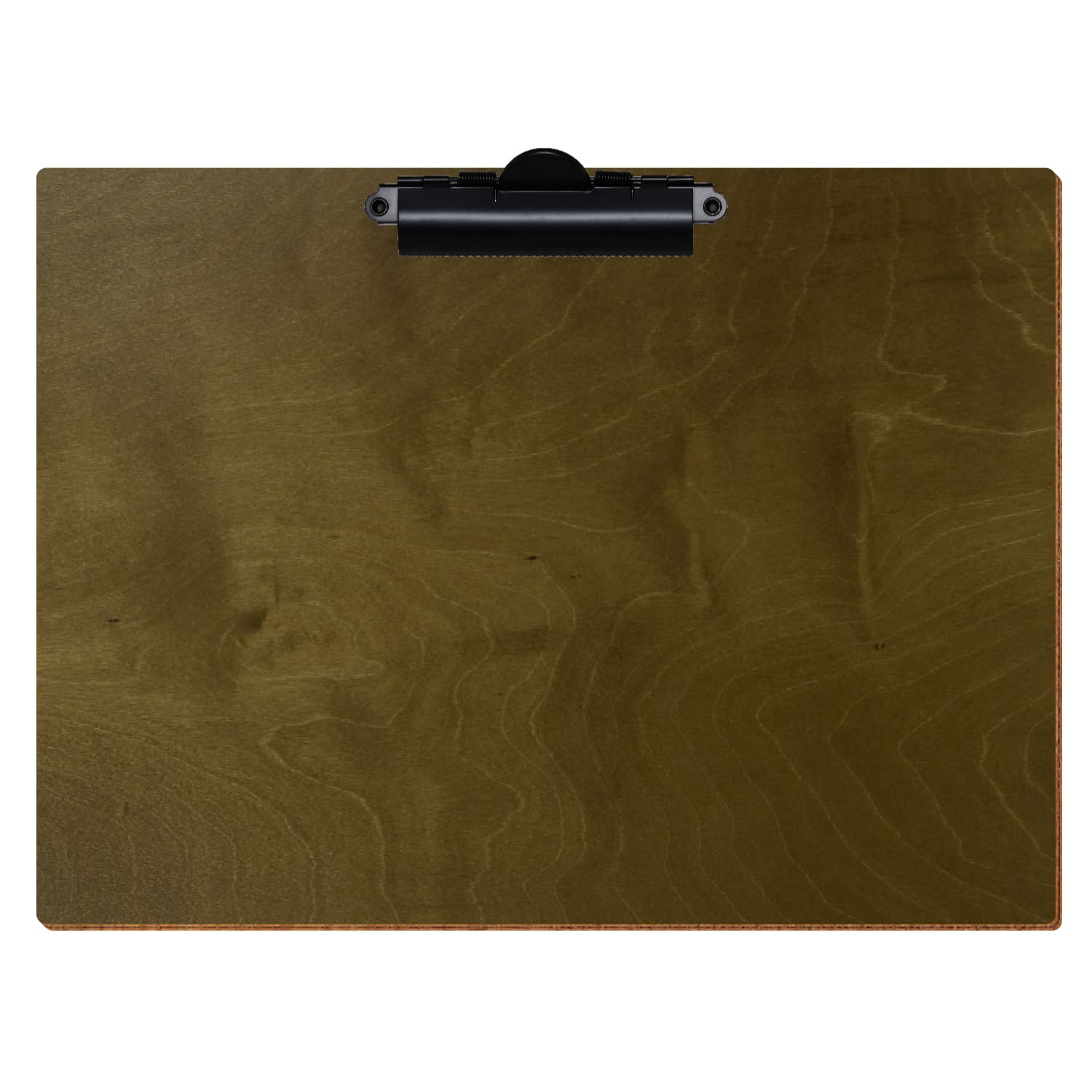 Klemmbrett Standardform Nussbaum hell A4 querkant Zahnklemme schwarz