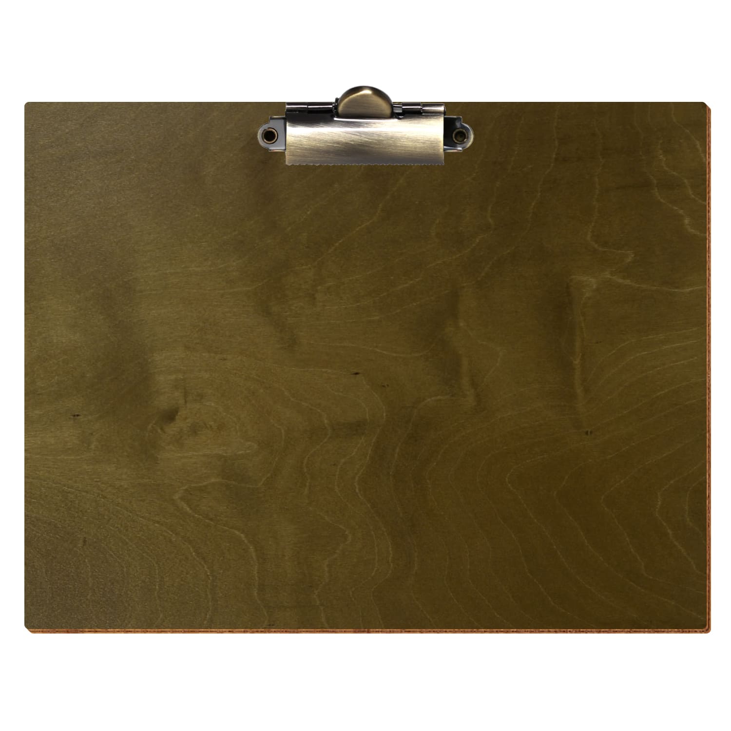 Klemmbrett Standardform Nussbaum hell A5 querkant Zahnklemme antik