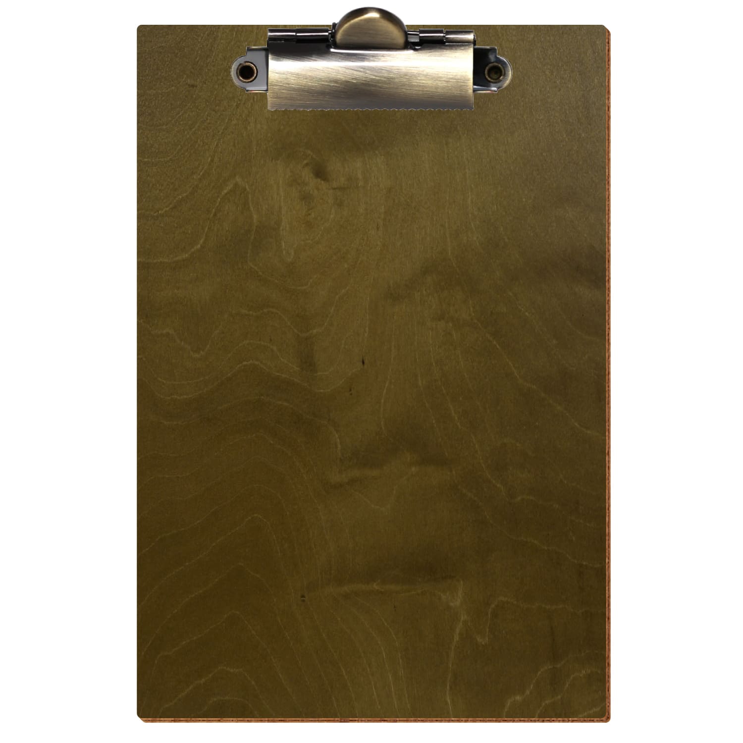 Klemmbrett Standardform Nussbaum hell A6 hochkant Zahnklemme antik