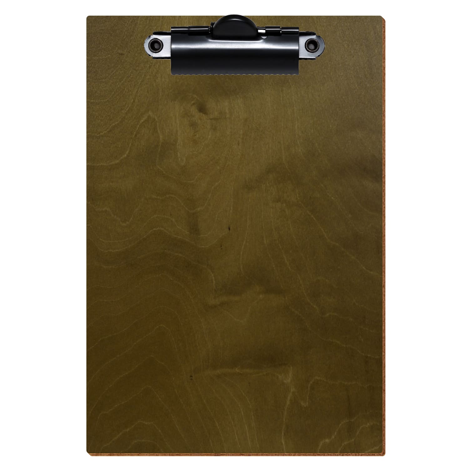 Klemmbrett Standardform Nussbaum hell A6 hochkant Zahnklemme schwarz