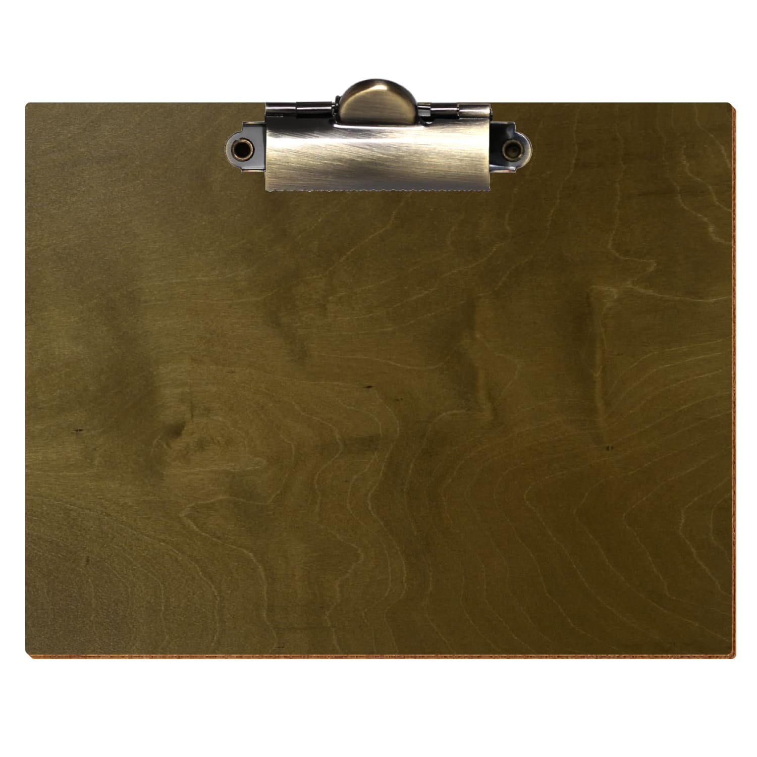 Klemmbrett Standardform Nussbaum hell A6 querkant Zahnklemme antik