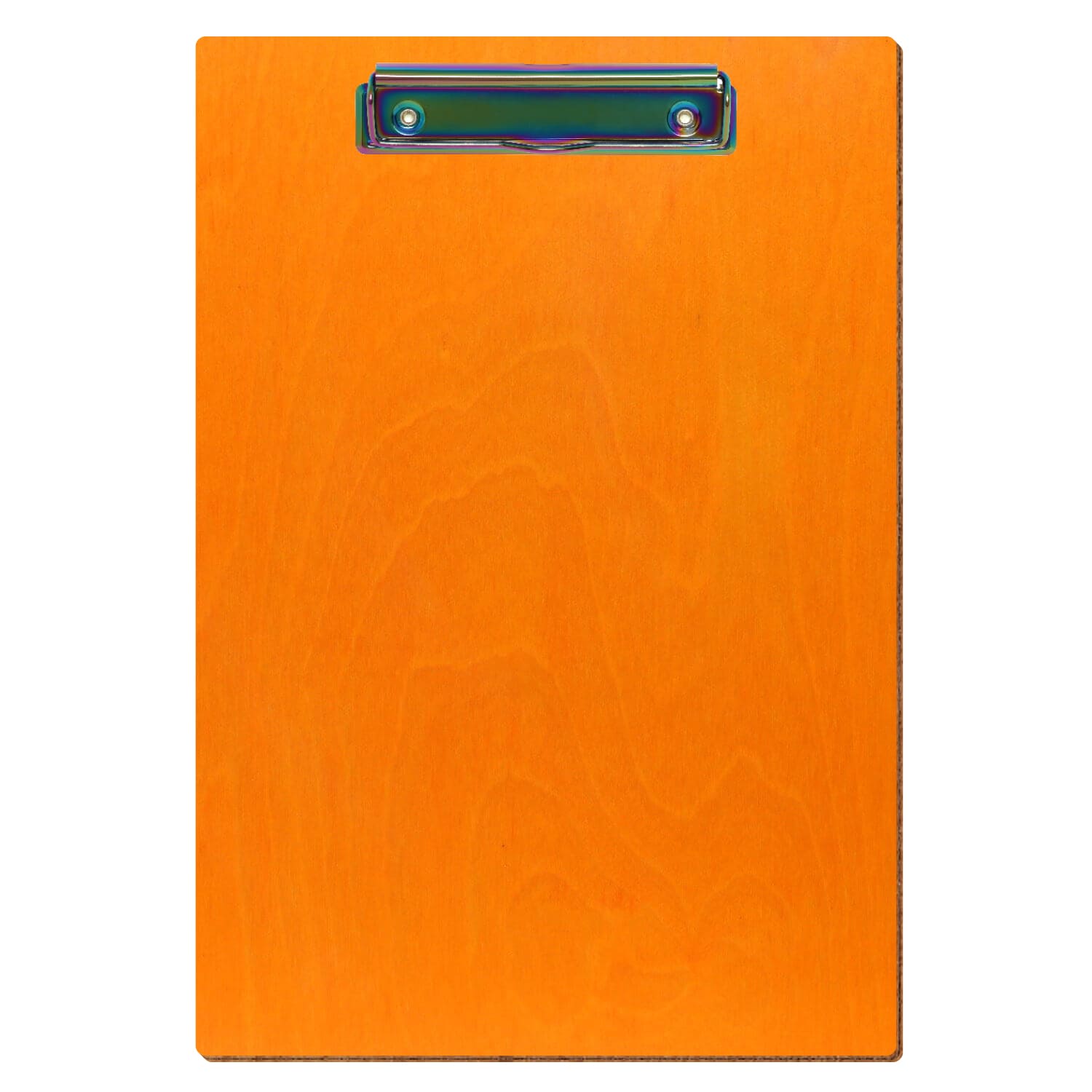 Klemmbrett Standardform Orange A4 hochkant Bügelklemme Regenbogen