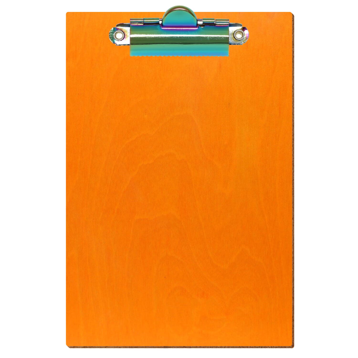 Klemmbrett Standardform Orange A6 hochkant Zahnklemme Regenbogen