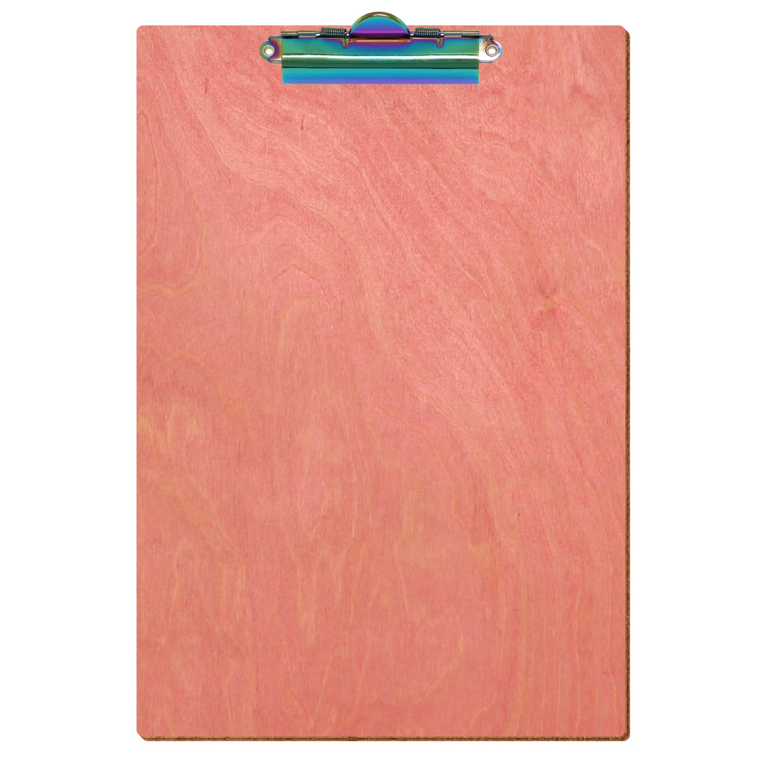 Klemmbrett Standardform Rosa A4 hochkant Zahnklemme Regenbogen