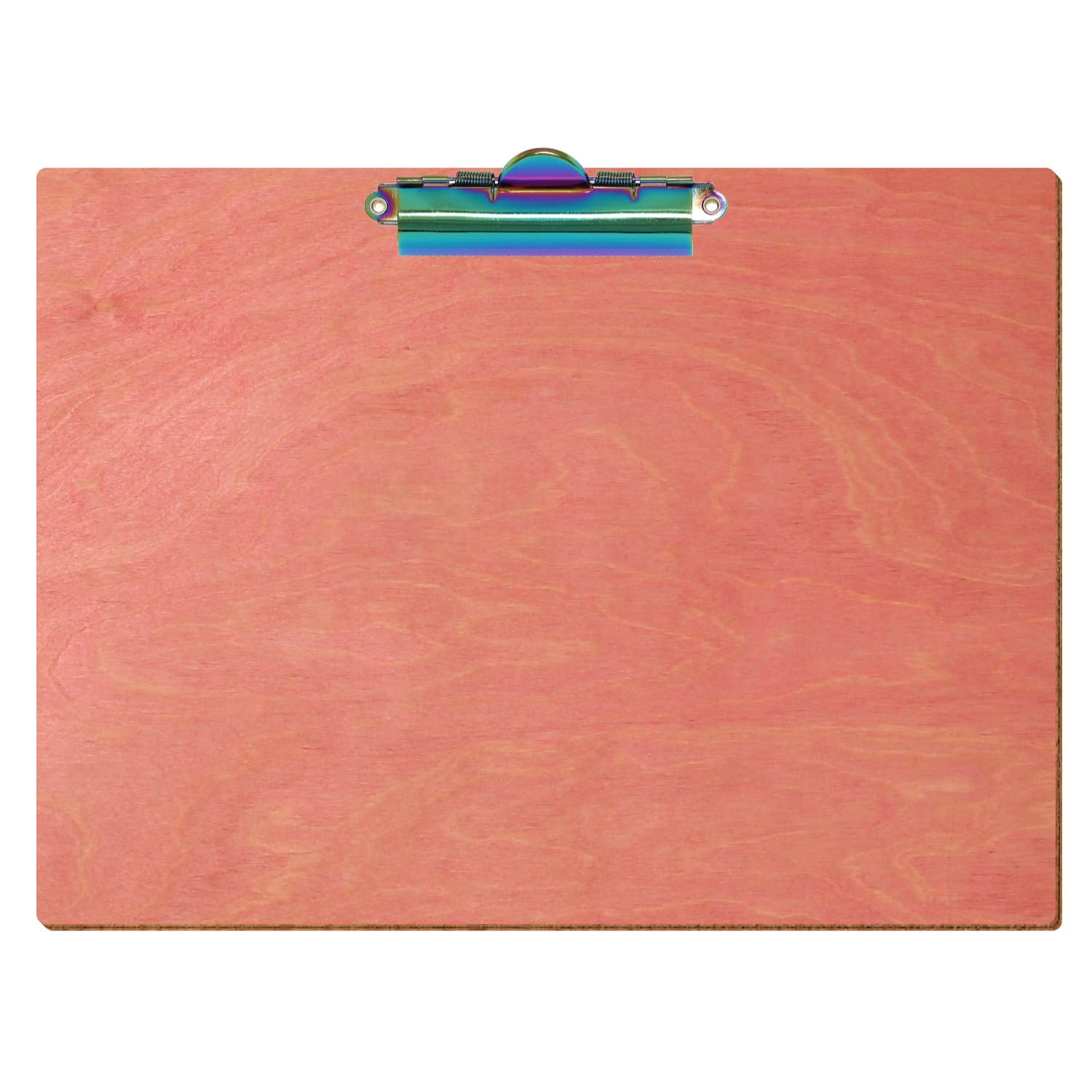 Klemmbrett Standardform Rosa A4 querkant Zahnklemme Regenbogen