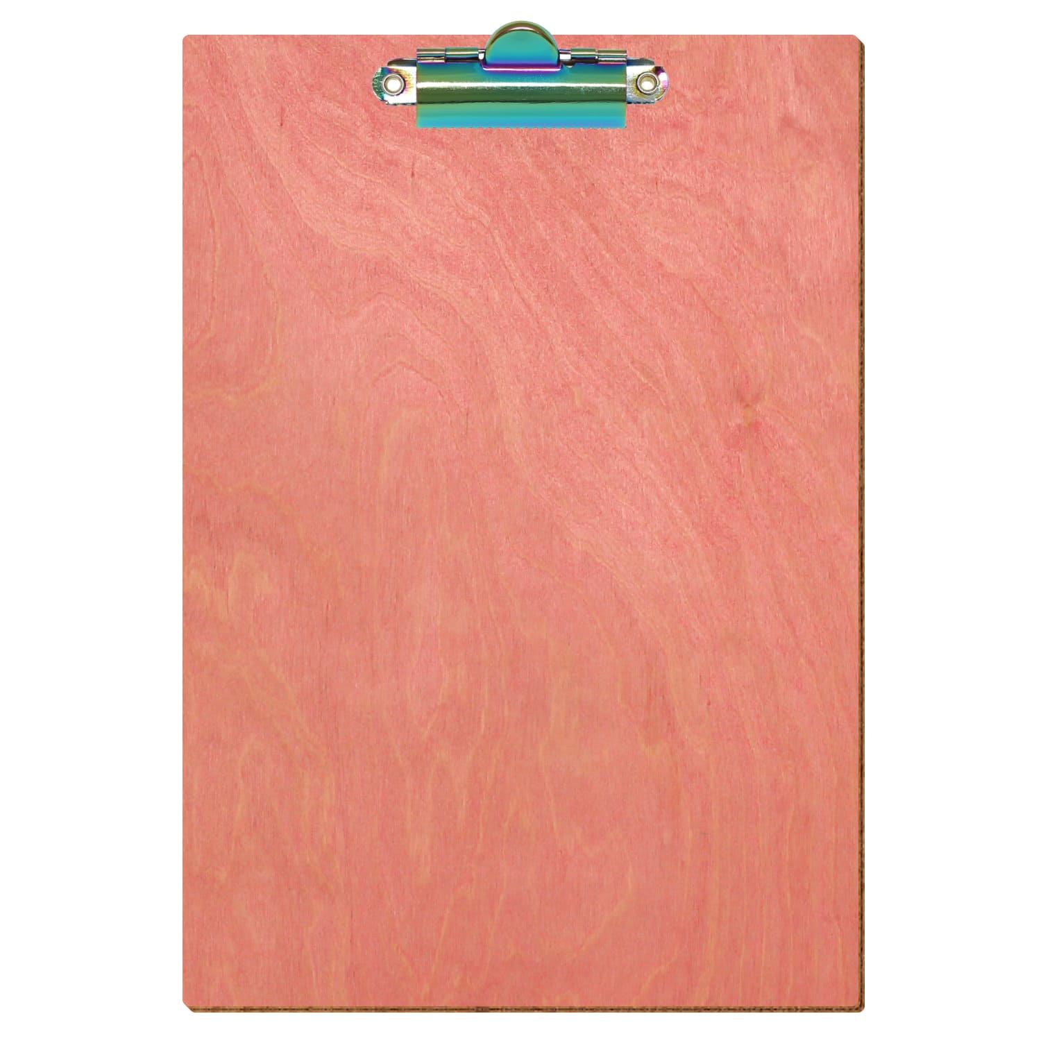 Klemmbrett Standardform Rosa A5 hochkant Zahnklemme Regenbogen