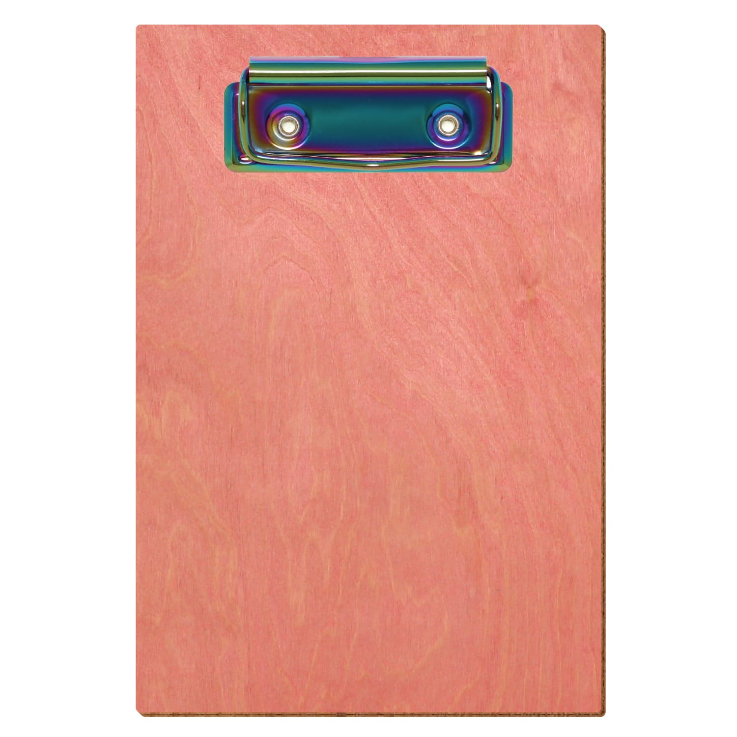 Klemmbrett Standardform Rosa A6 hochkant Bügelklemme Regenbogen