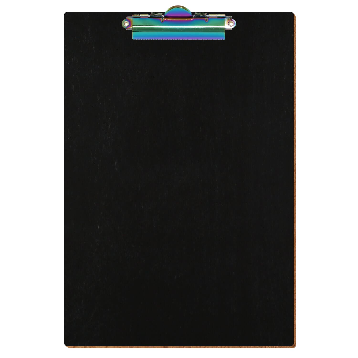 Klemmbrett Standardform Schwarz A4 hochkant Zahnklemme Regenbogen