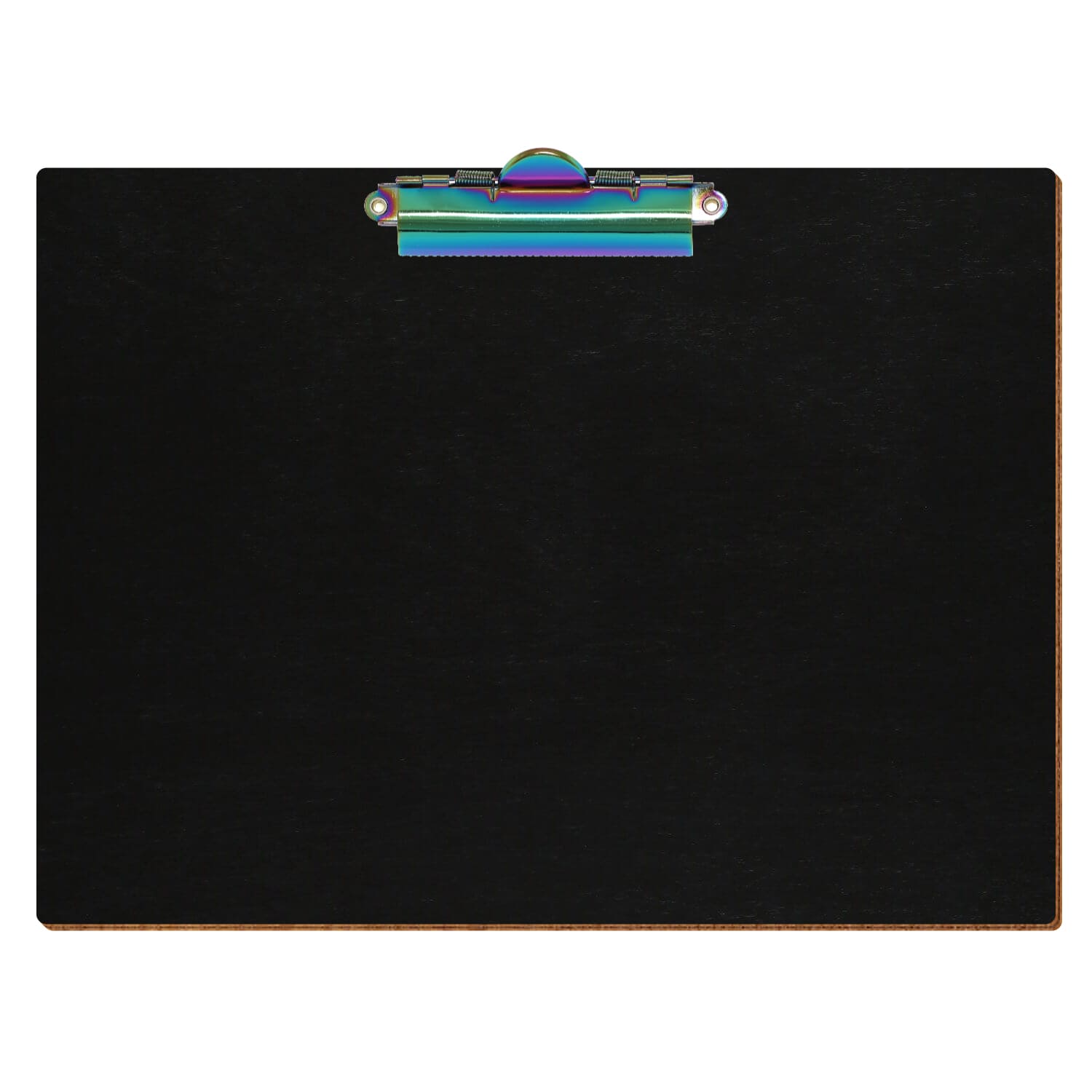 Klemmbrett Standardform Schwarz A4 querkant Zahnklemme Regenbogen