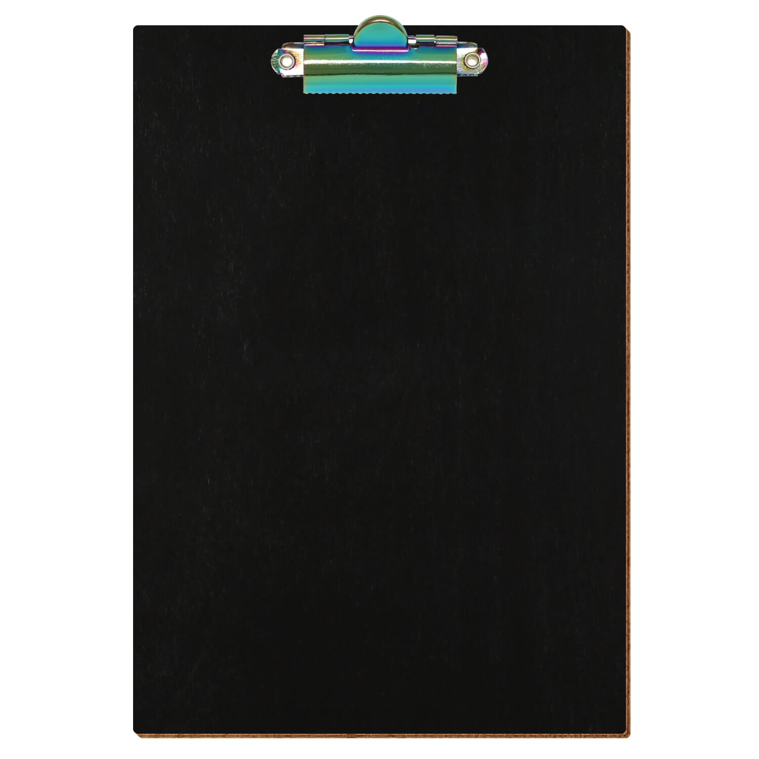 Klemmbrett Standardform Schwarz A5 hochkant Zahnklemme Regenbogen