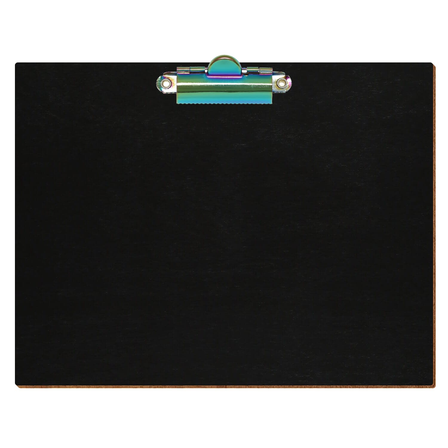 Klemmbrett Standardform Schwarz A5 querkant Zahnklemme Regenbogen