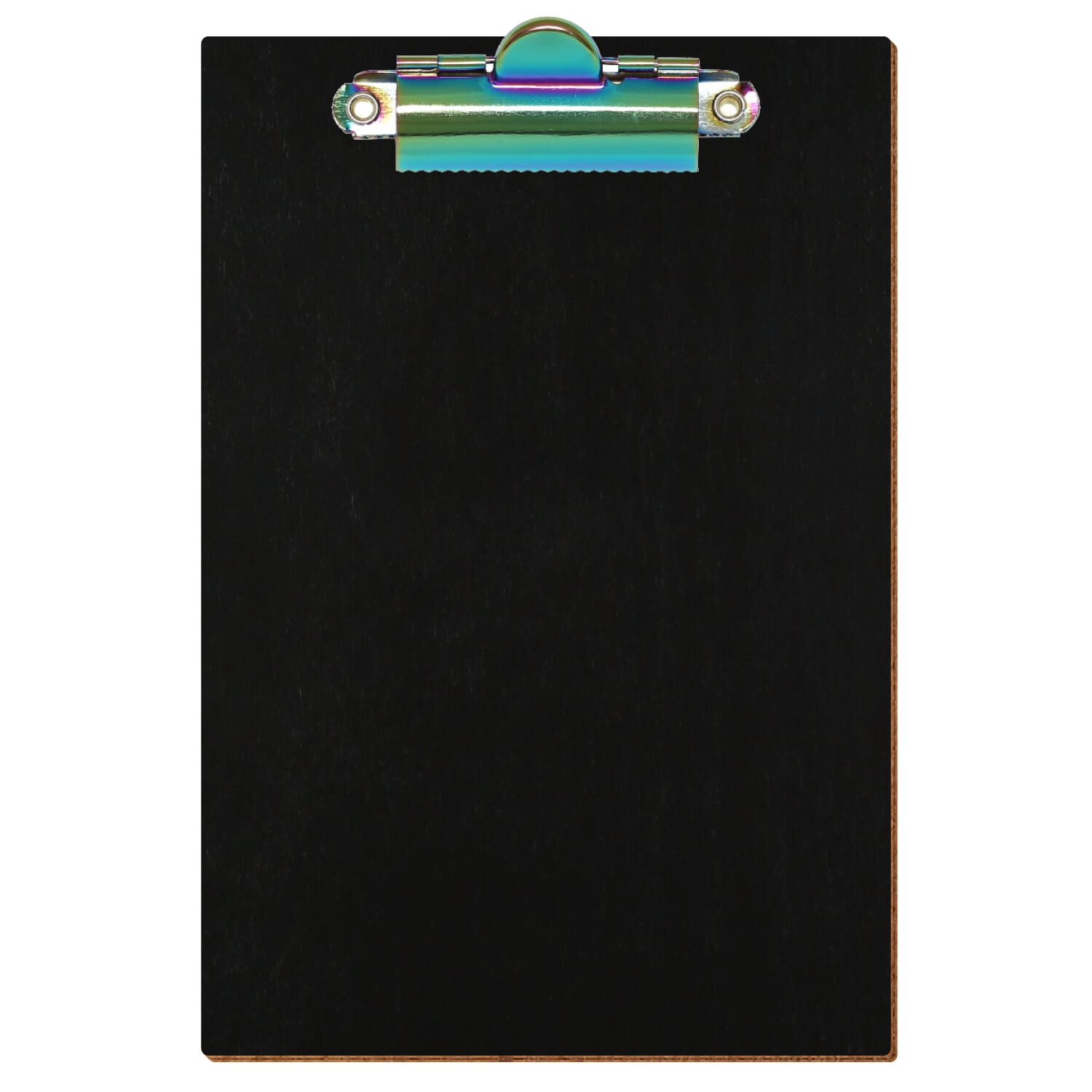 Klemmbrett Standardform Schwarz A6 hochkant Zahnklemme Regenbogen