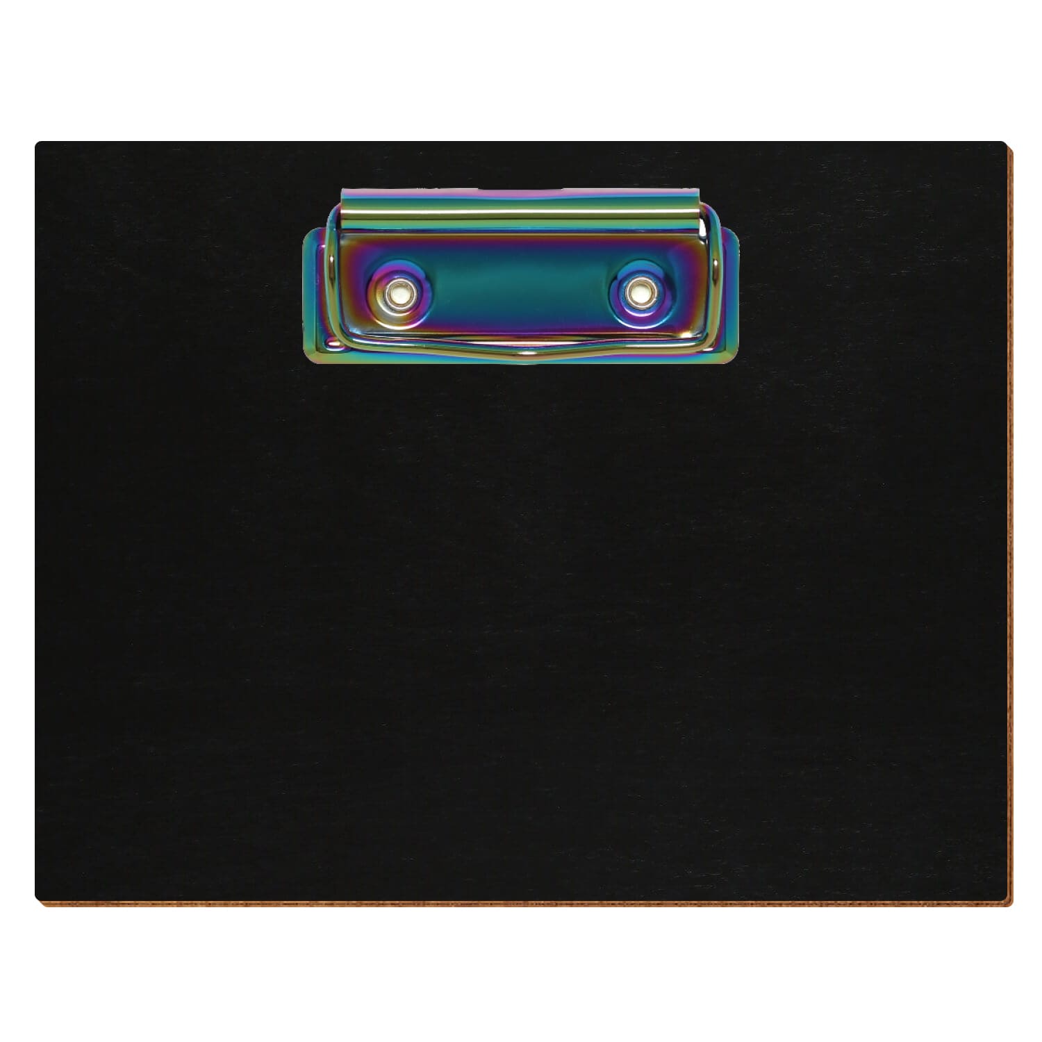 Klemmbrett Standardform Schwarz A6 querkant Bügelklemme Regenbogen