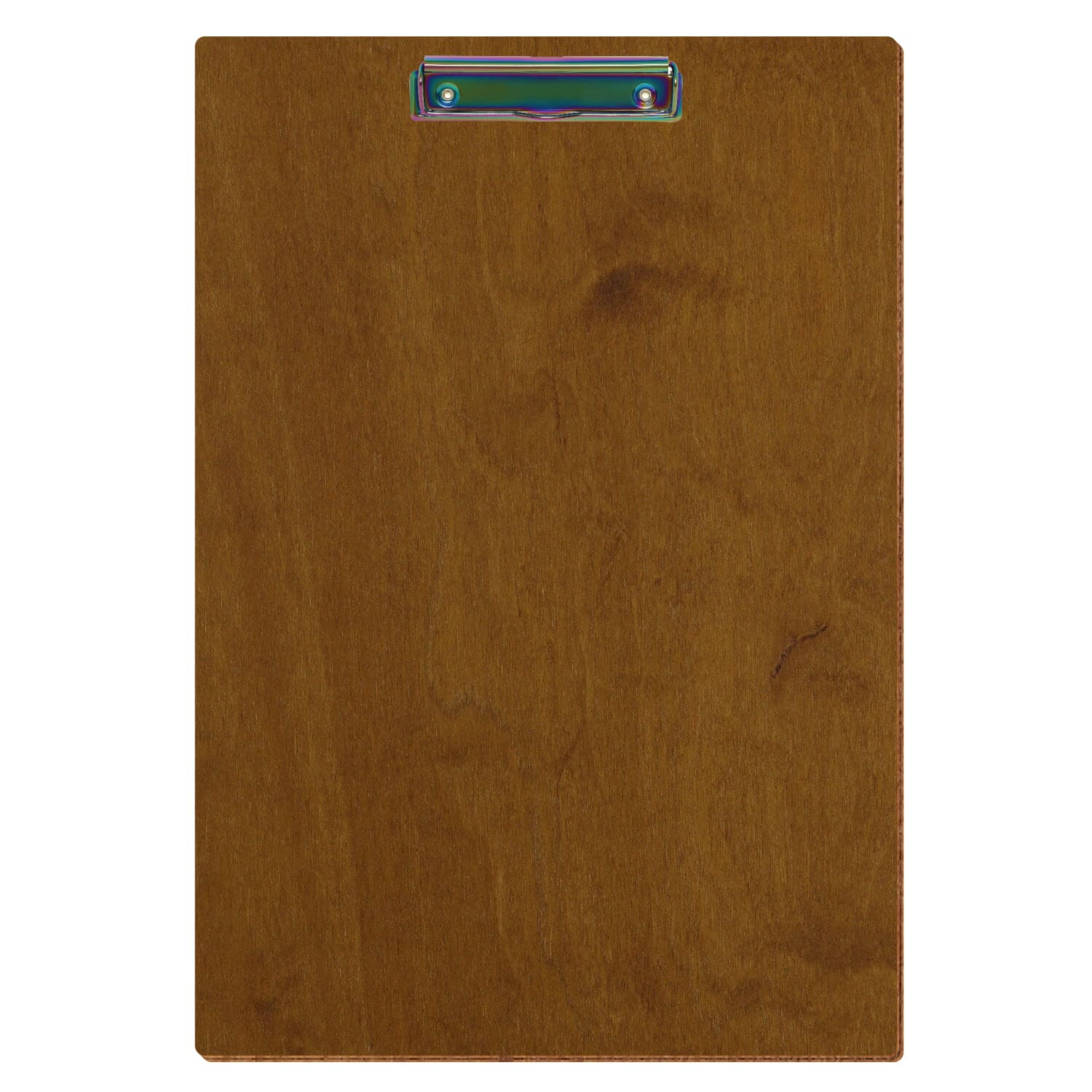 Klemmbrett Standardform Teak A3 hochkant Bügelklemme Regenbogen