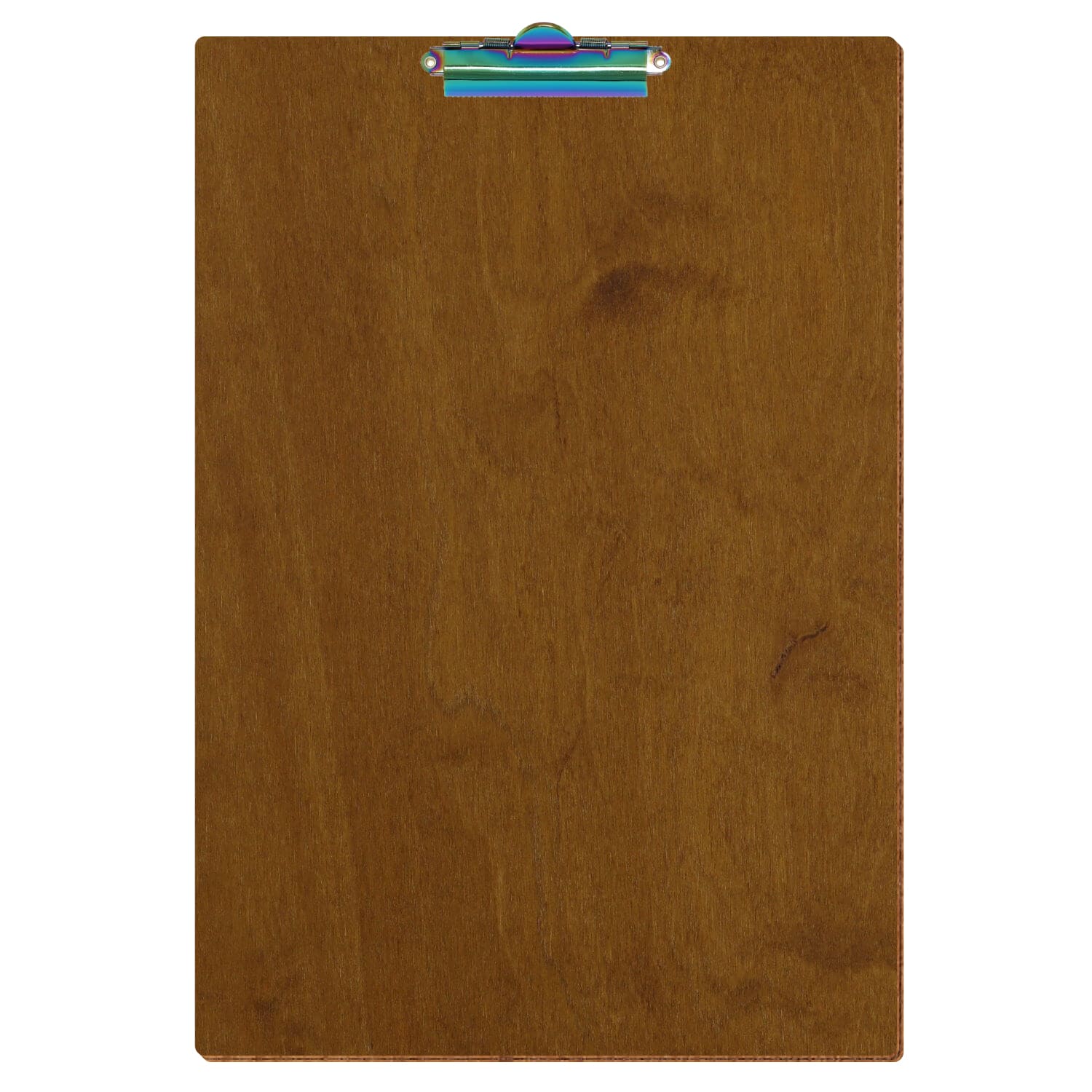 Klemmbrett Standardform Teak A3 querkant Bügelklemme Regenbogen