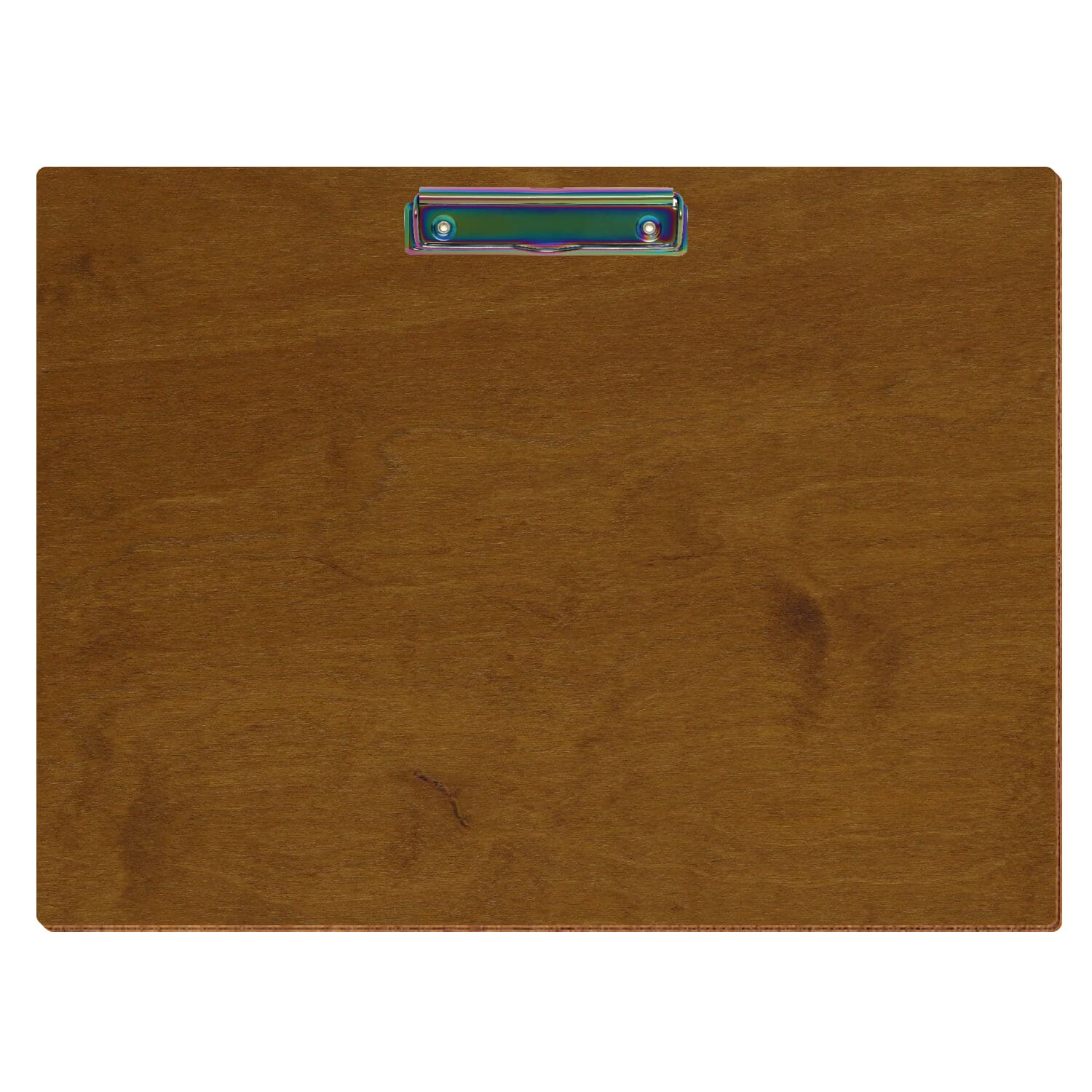 Klemmbrett Standardform Teak A3 querkant Bügelklemme Regenbogen