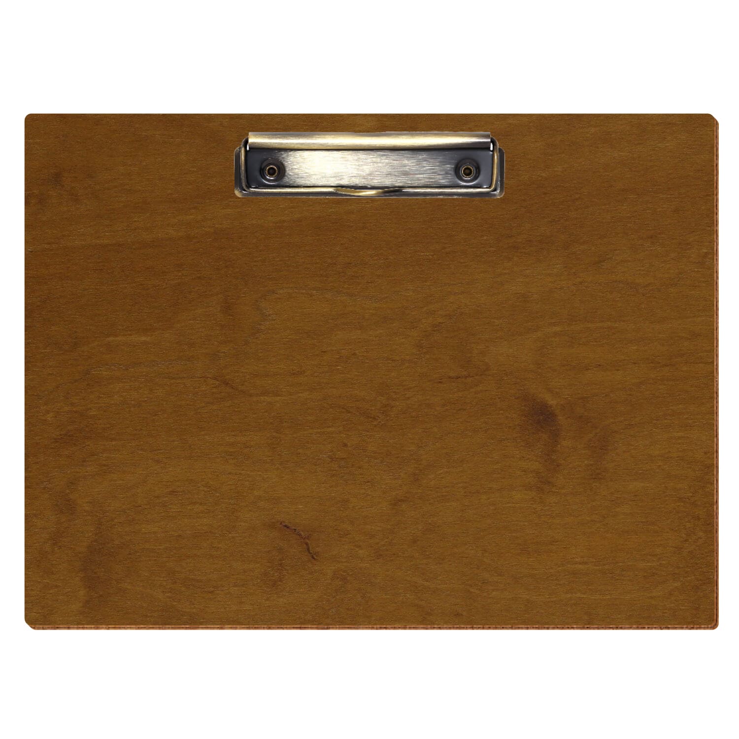 Klemmbrett Standardform Teak A4 querkant Bügelklemme antik