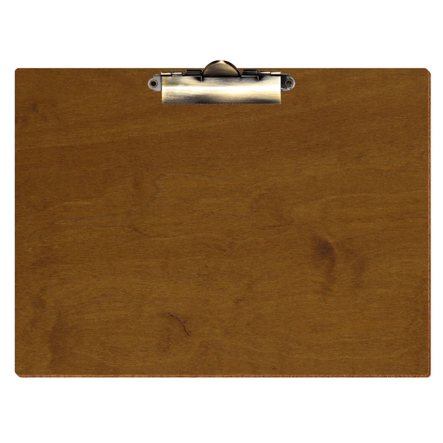 Klemmbrett Standardform Teak A4 querkant Zahnklemme antik