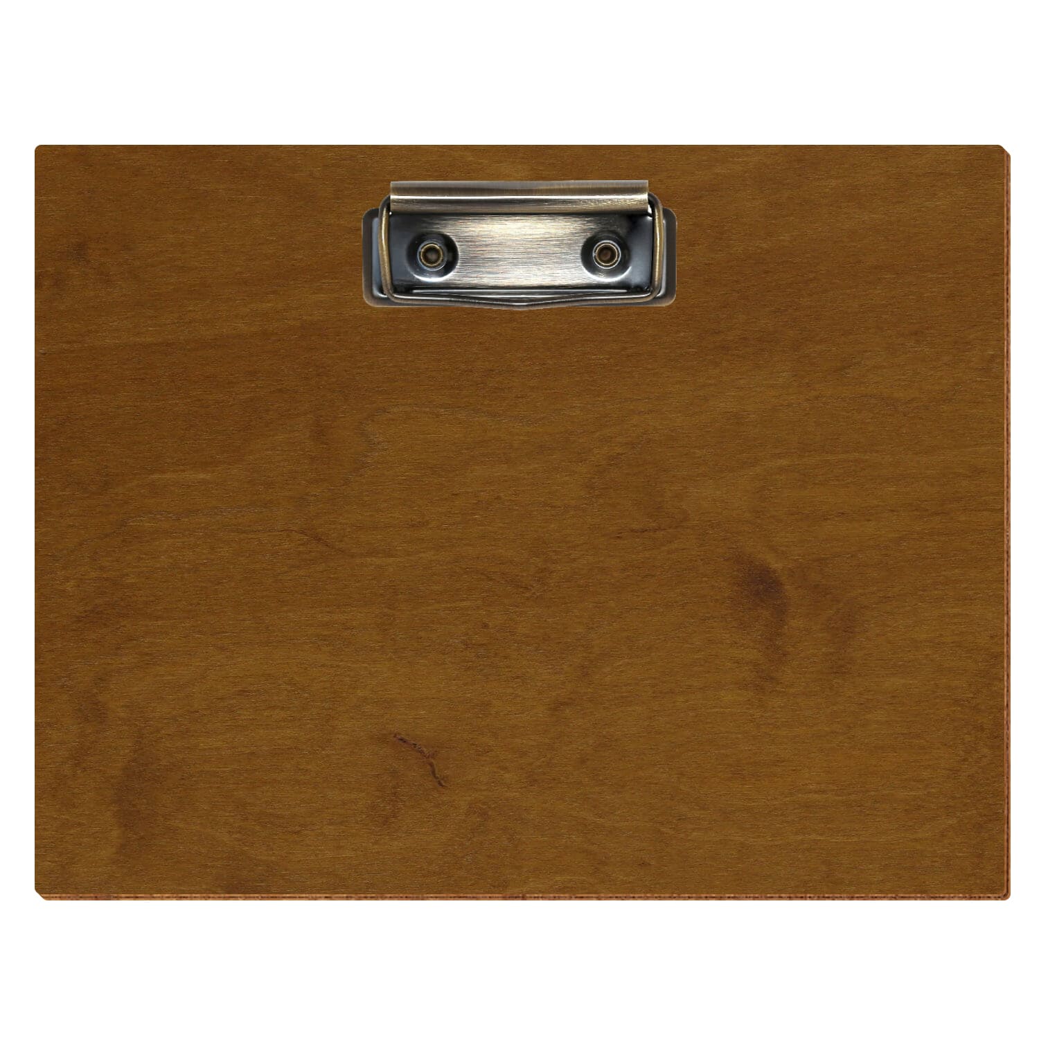 Klemmbrett Standardform Teak A5 querkant Bügelklemme antik