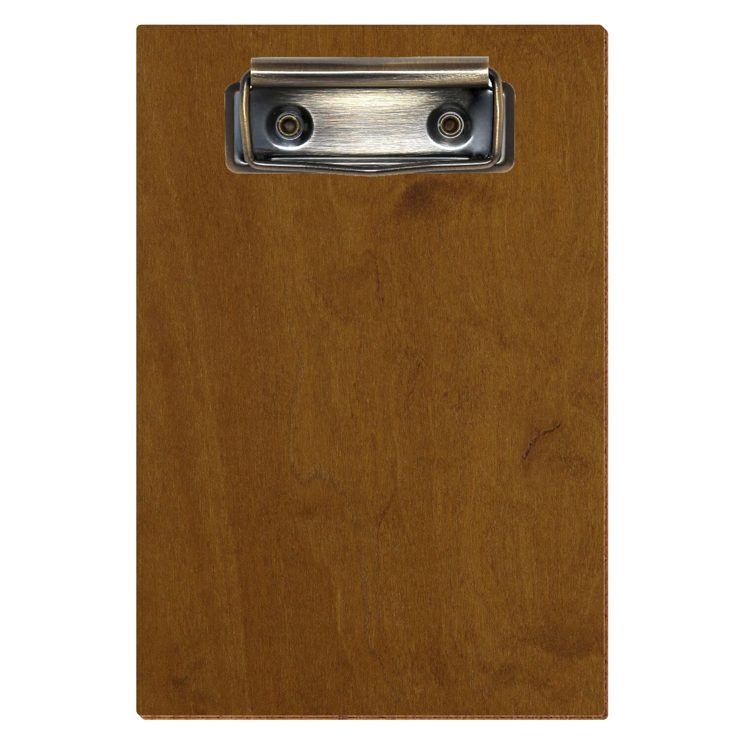 Klemmbrett Standardform Teak A6 hochkant Bügelklemme antik