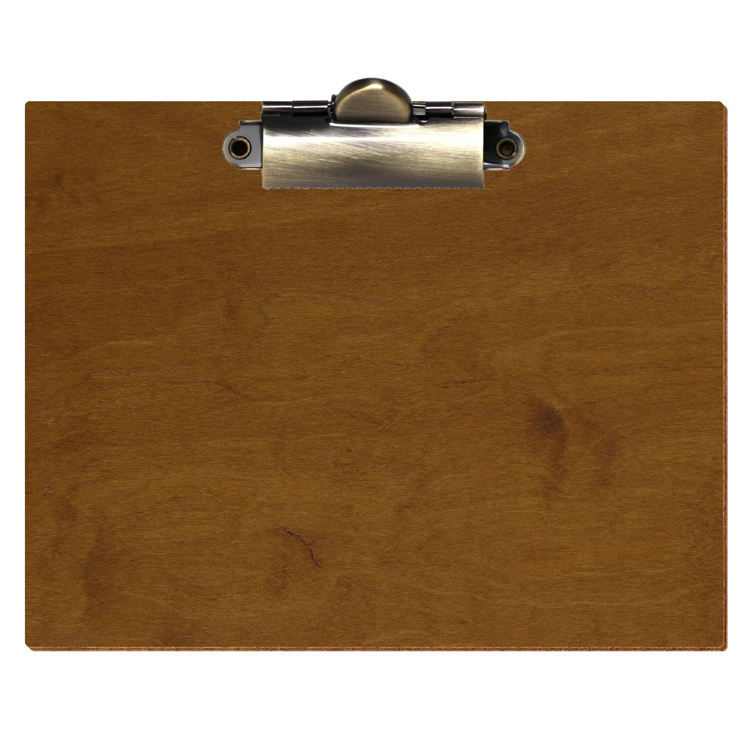 Klemmbrett Standardform Teak A6 querkant Zahnklemme antik