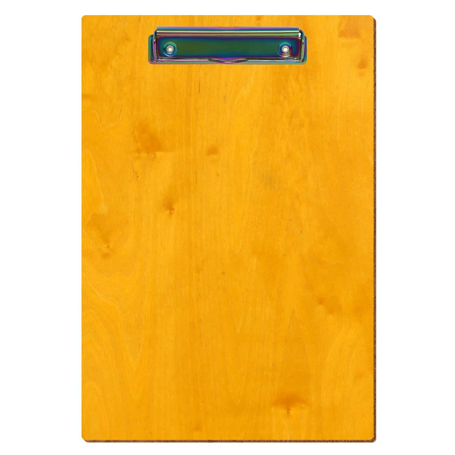 Klemmbrett Standardform Zitronengelb A4 hochkant Bügelklemme Regenbogen