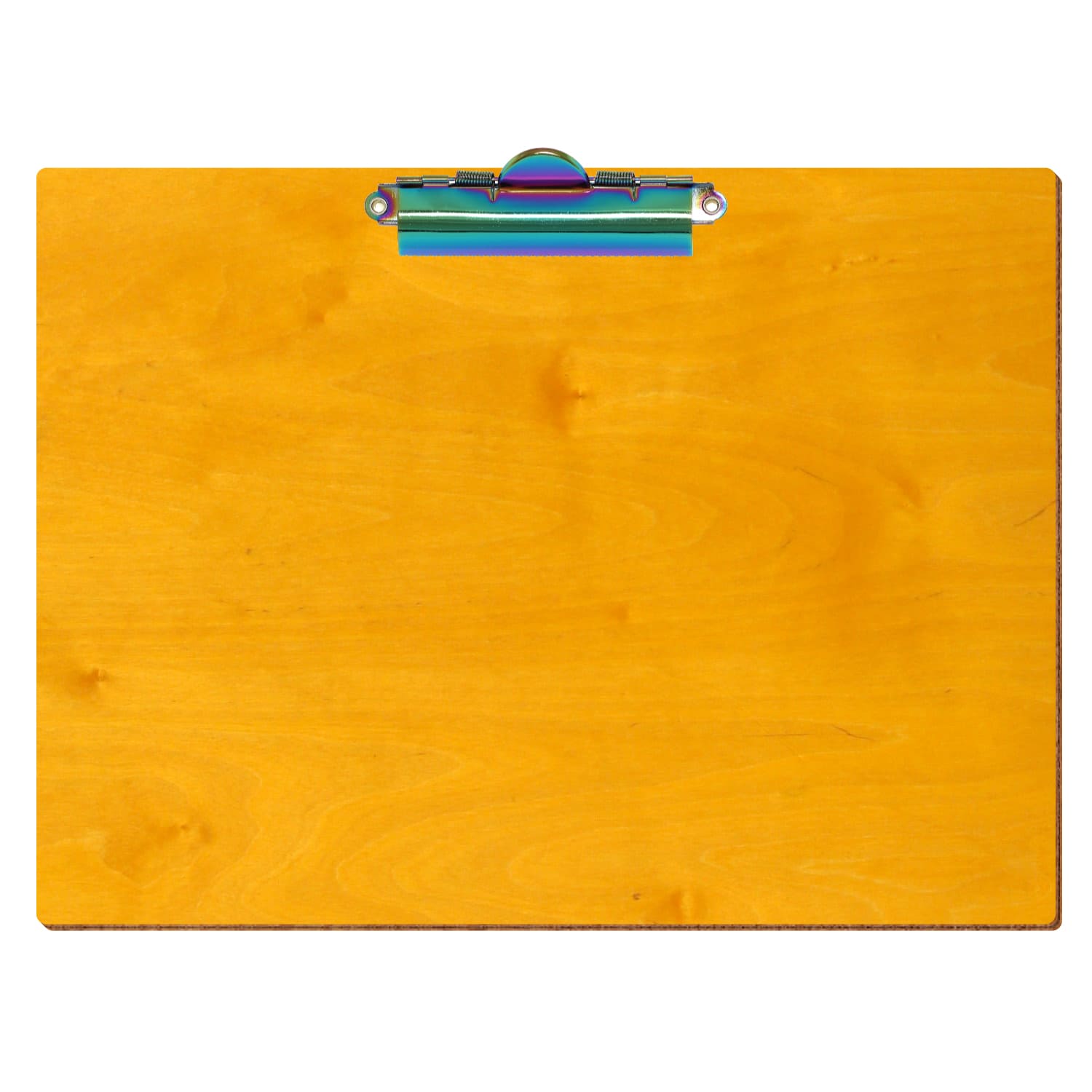 Klemmbrett Standardform Zitronengelb A4 querkant Zahnklemme Regenbogen