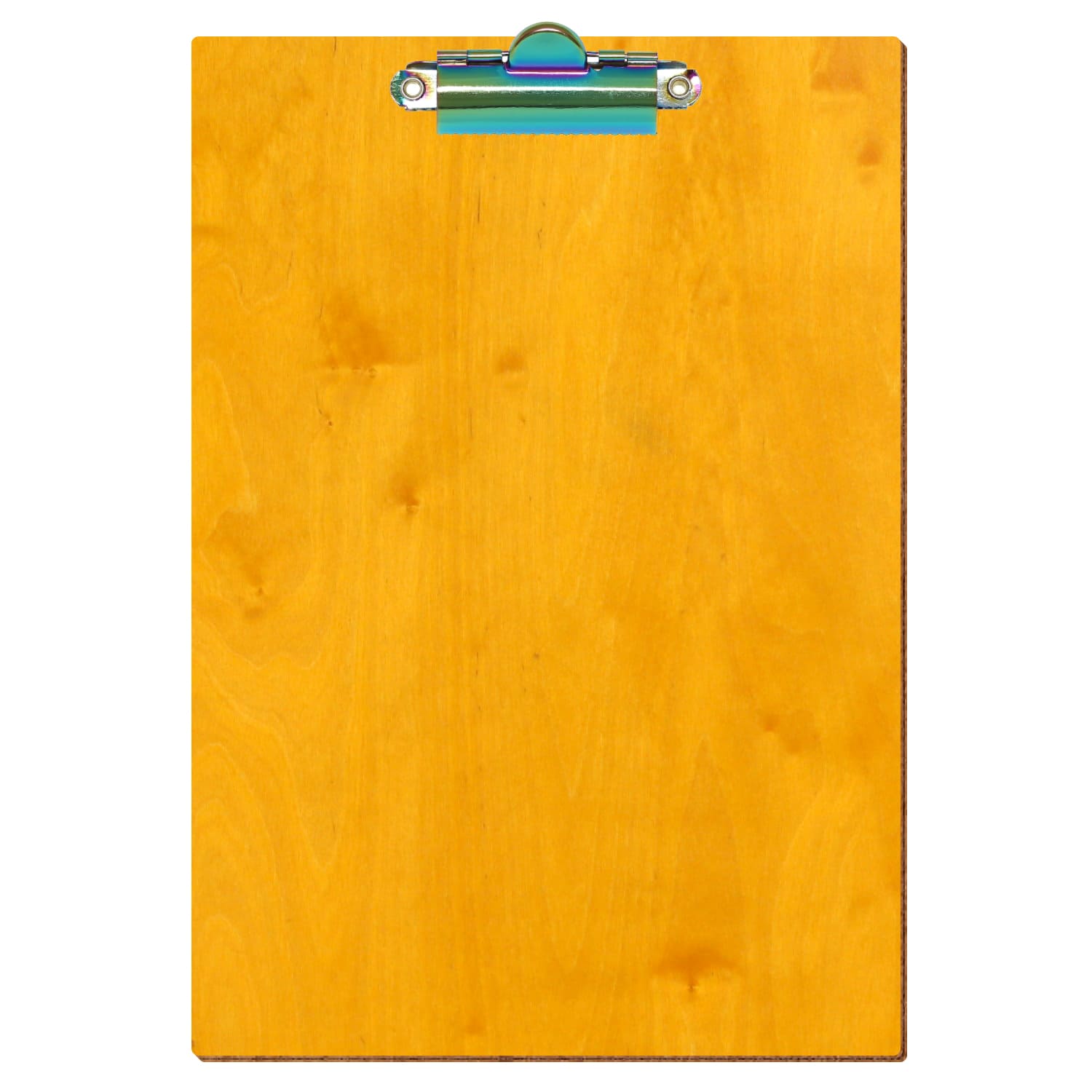 Klemmbrett Standardform Zitronengelb A5 hochkant Zahnklemme Regenbogen