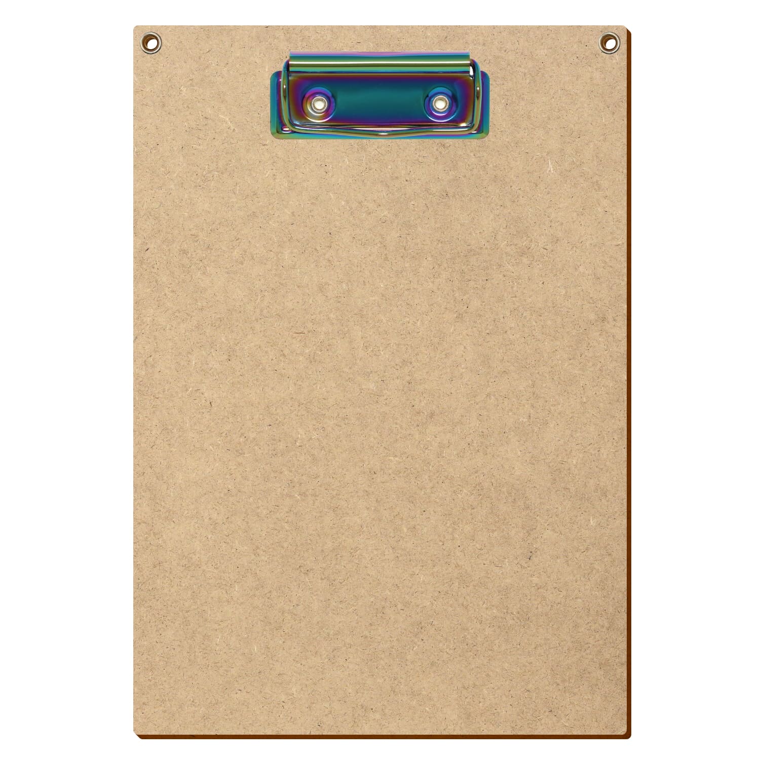Klemmbrett Standardform mit 2 Ösen HDF A5 hochkant Bügelklemme Regenbogen
